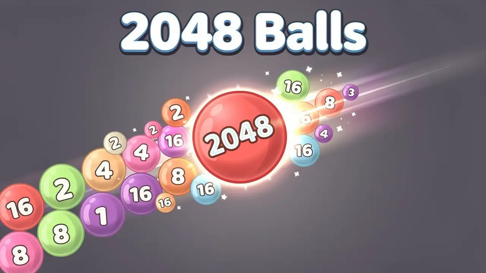 2048 Balls - لعبة ألغاز دمج فيزيائية