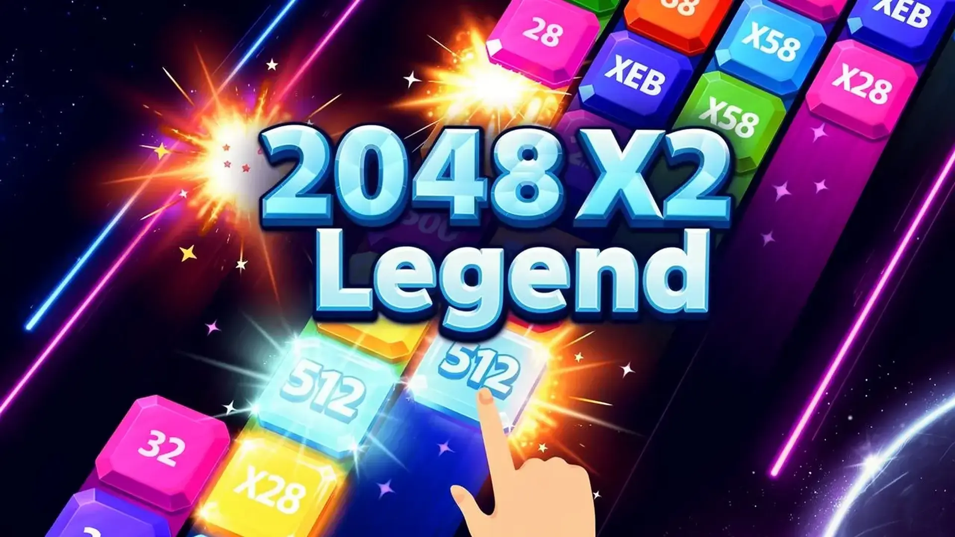 2048 X2 Legend - لعبة تحدي دمج الأرقام المزدوج