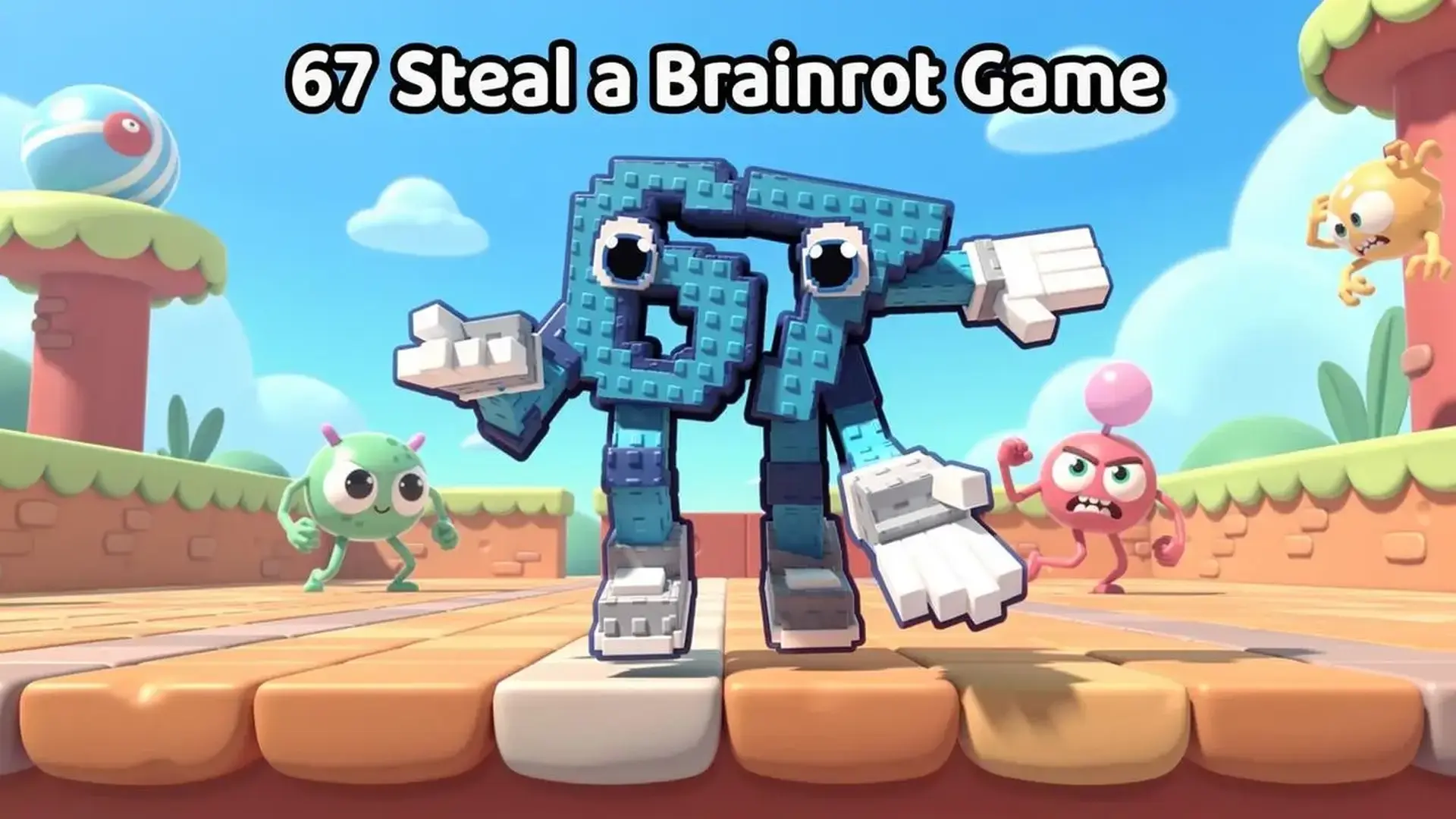 67 Steal a Brainrot Game - 融合魔性病毒梗图，挑战烧脑数字合并策略，巧妙管理棋盘，冲击67高分巅峰，停不下来的休闲益智新体验！ 游戏