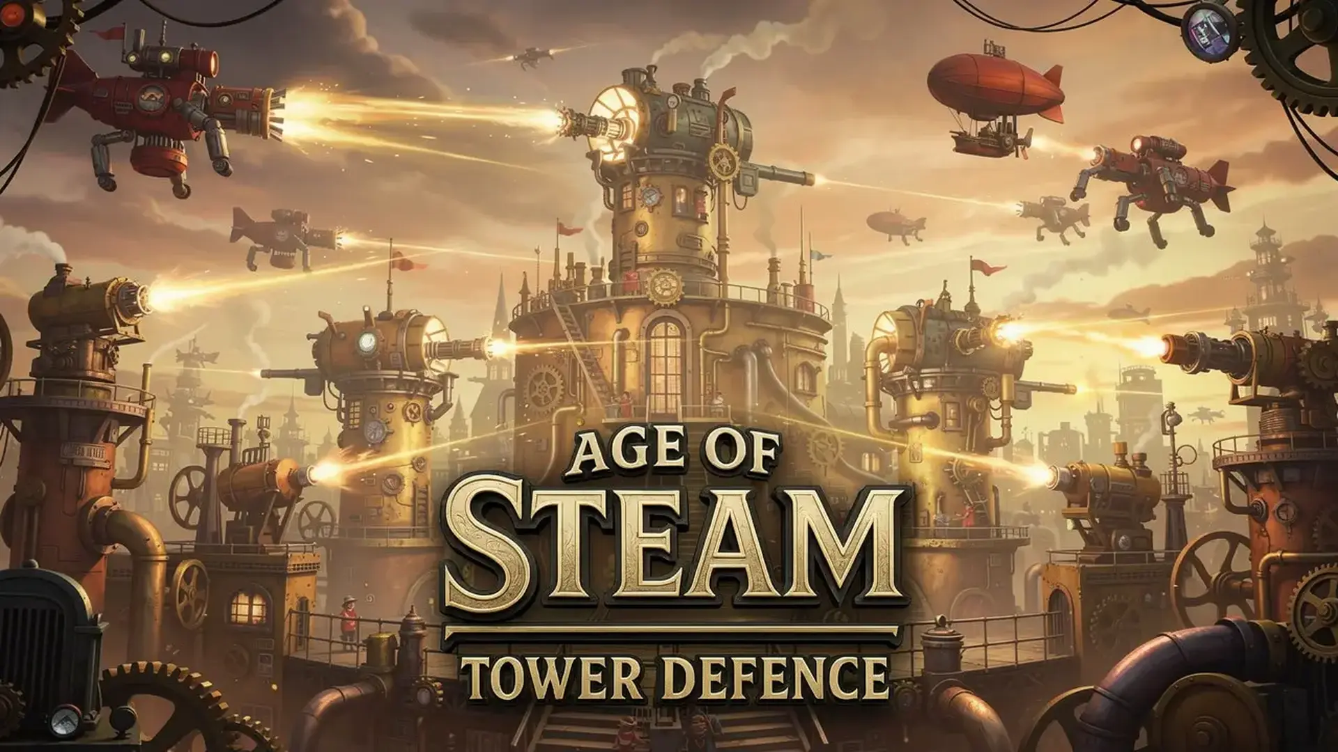 Age of Steam Tower Defence - Defesa Torre Steampunk Épica jogo