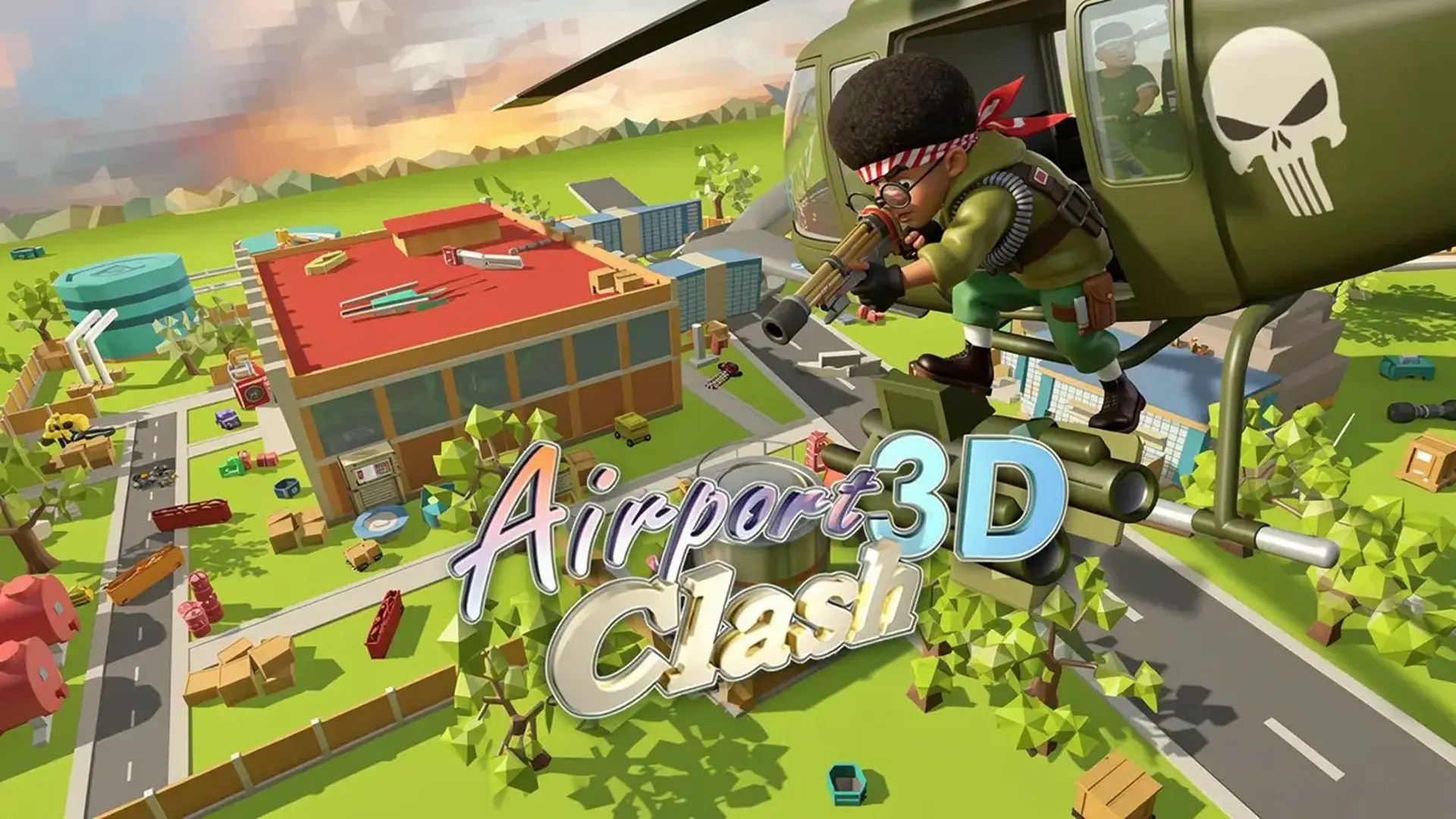 Airport Clash 3D - 3D多人第三人称射击游戏，拿起你的加特林重机枪，在机场废墟中展开激烈的生存大逃杀并升级你的属性。 游戏