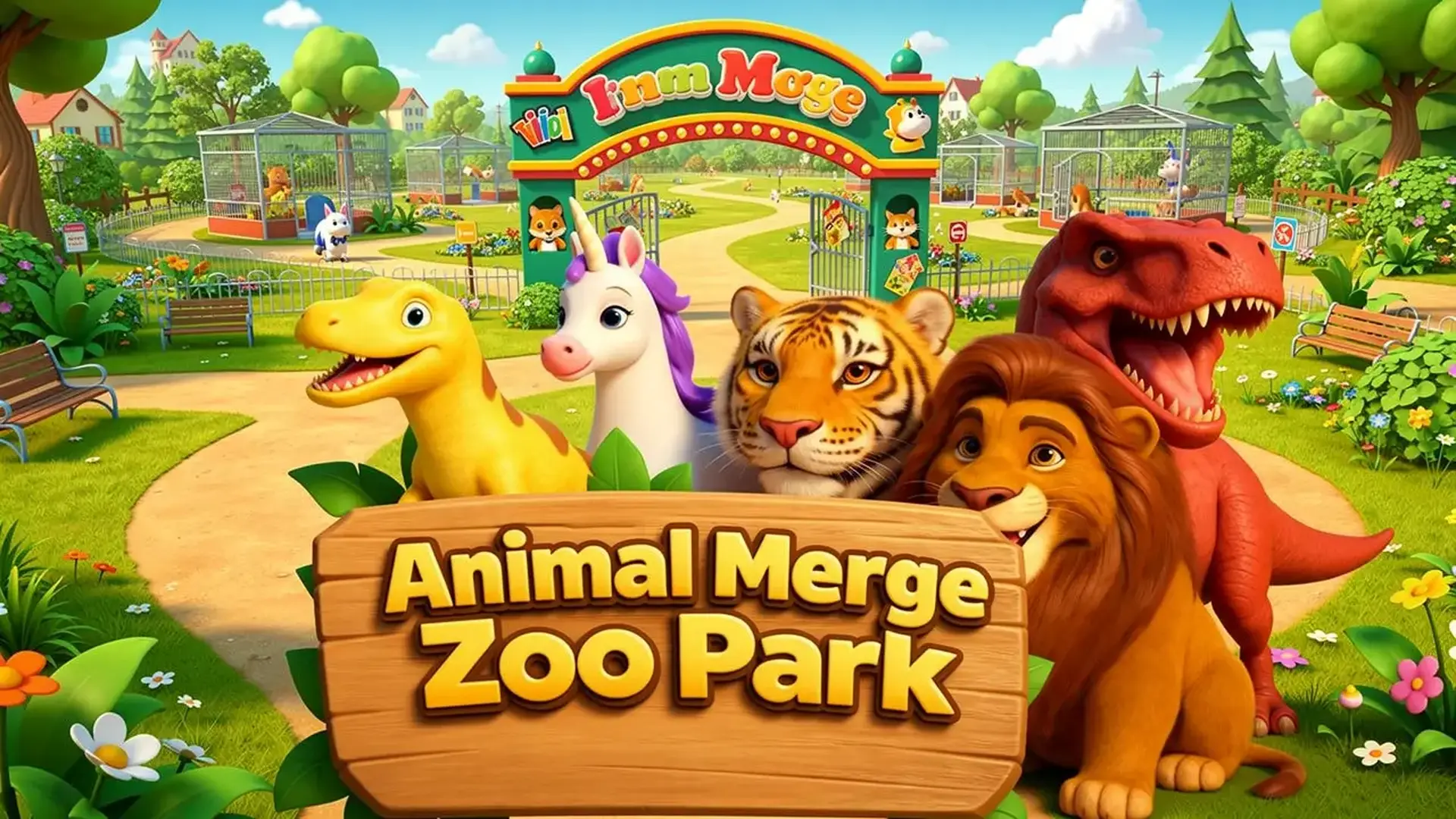 Animal Merge Zoo Park - لعبة دمج الحيوانات