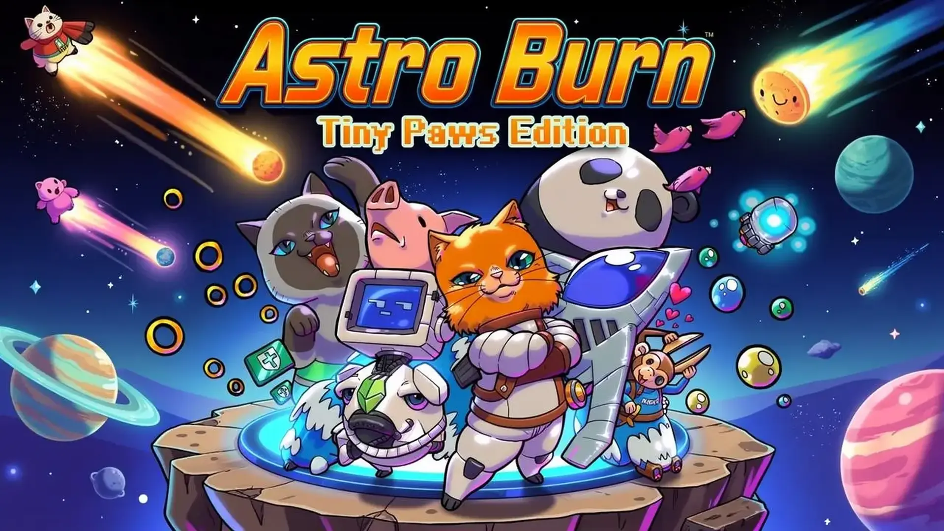 Astro Burn: Tiny Paws Edition - 复古科幻弹幕射击：化身萌猫特工，激战星海，解锁猫薄荷爆发！ 游戏