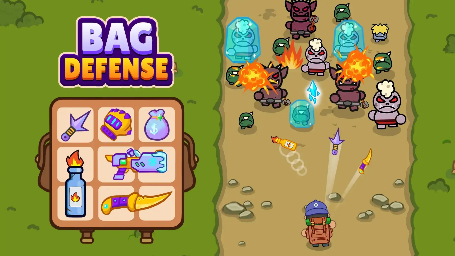 Bag Defense - strategic monster defense game