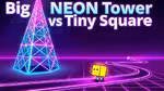 Big NEON Tower VS Tiny Square - 在线游戏