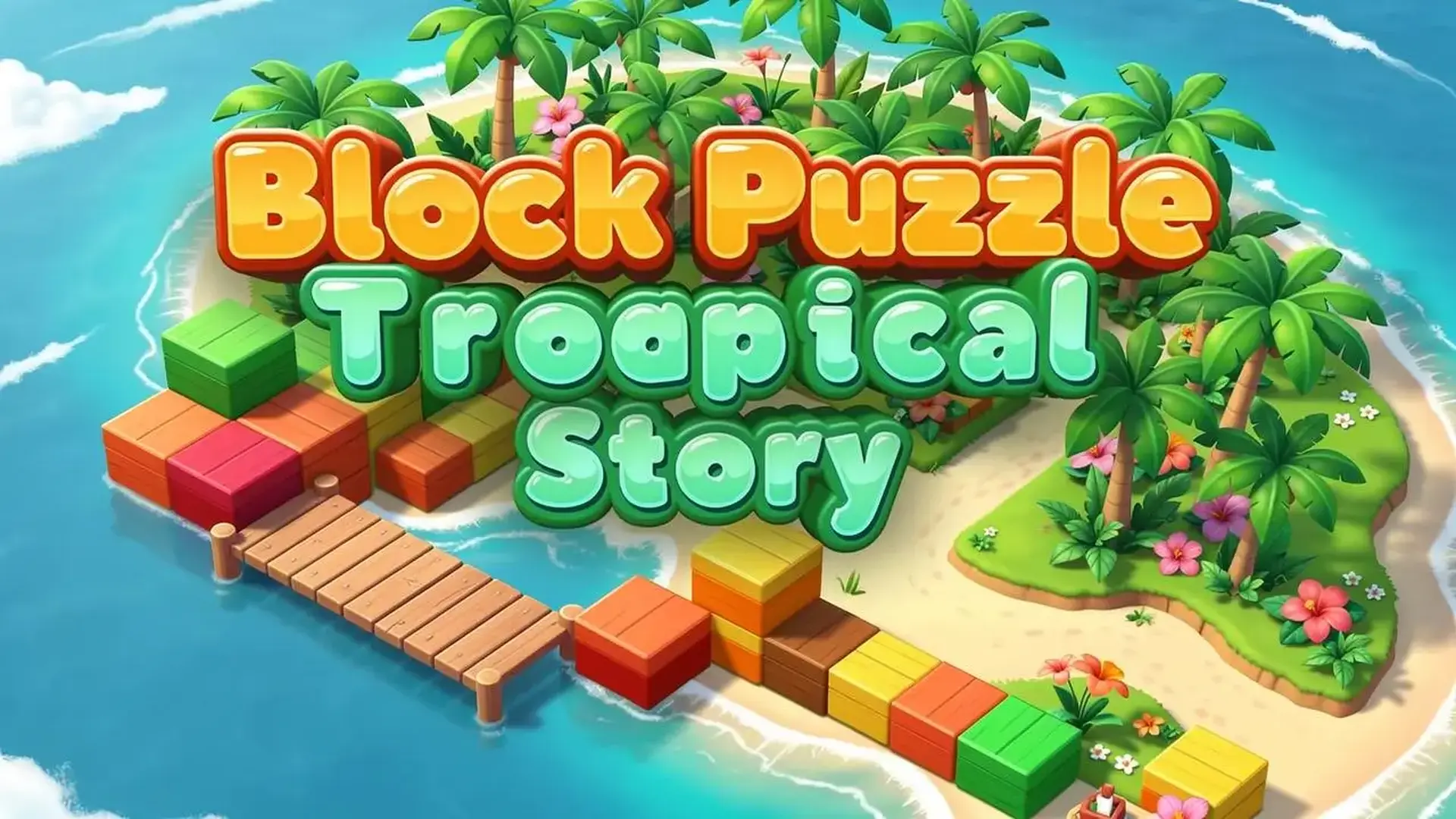 Block Puzzle Tropical Story - لعبة بازل الكتل الملونة
