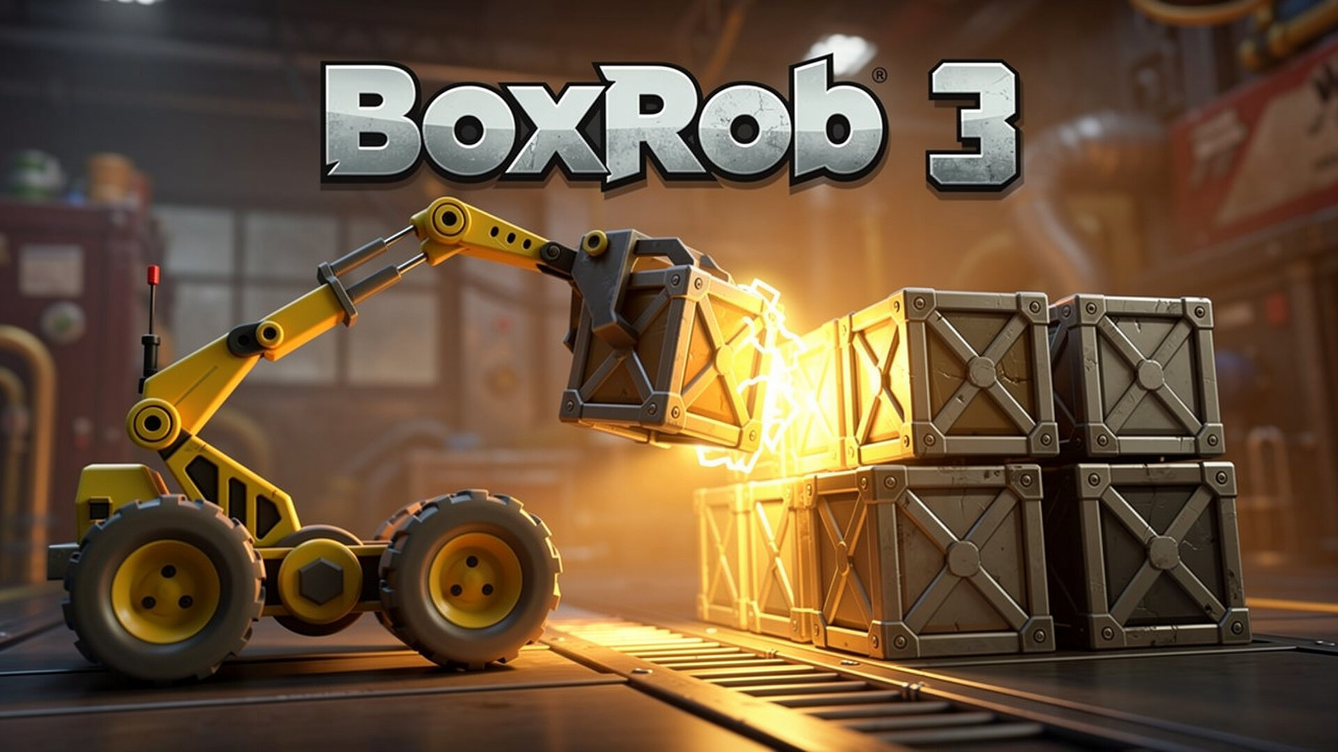 BoxRob 3 - 高难度物理解谜平台游戏，操控强力机器人叉车精准装货，征服每一个复杂关卡。 游戏