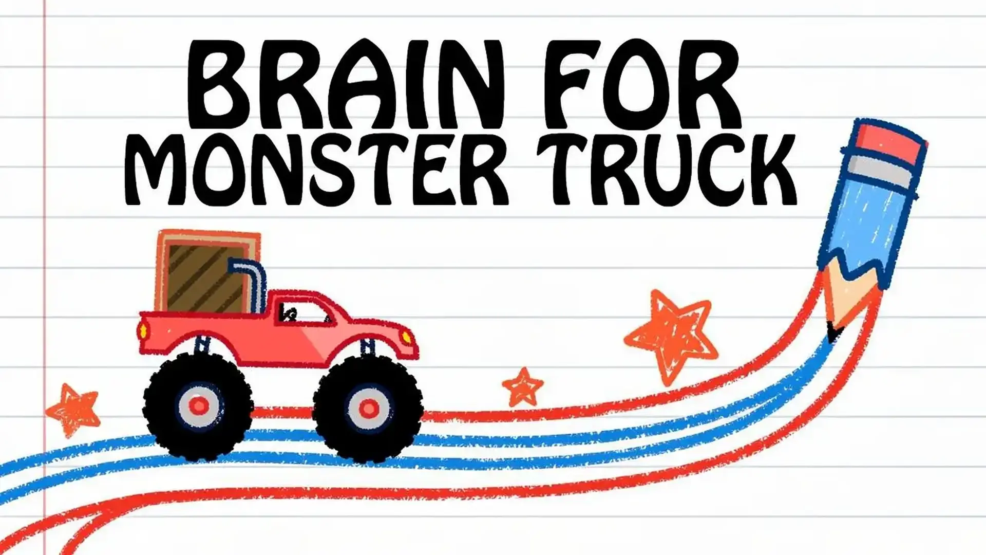 Brain For Monster Truck - Puzzles física y dibujo juego