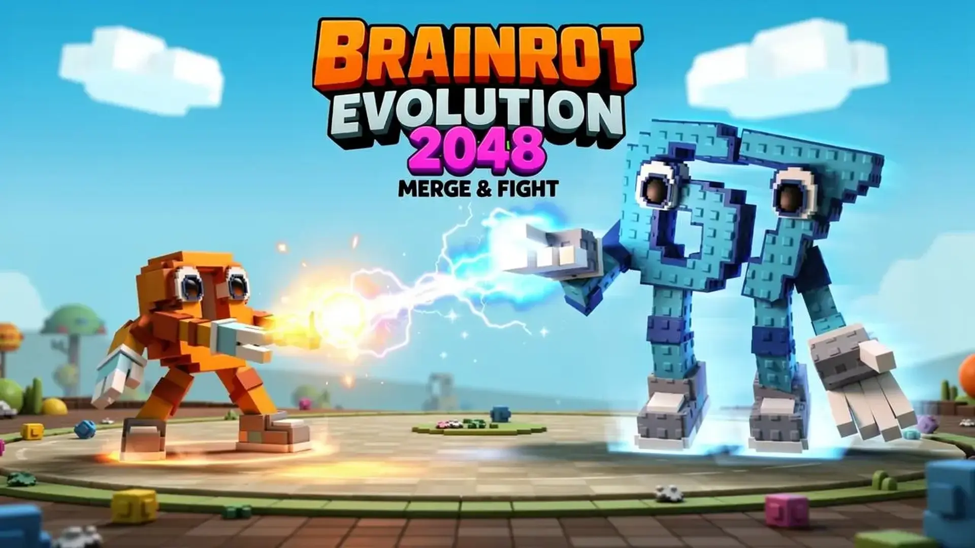 Brainrot Evolution: 2048 Merge Fight - لعبة دمج 2048 استراتيجية طوّر