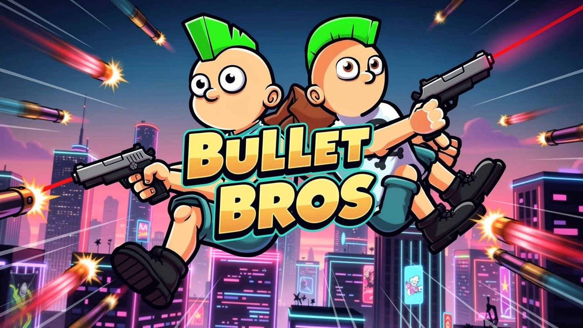 Bullet Bros - لعبة منصات فيزيائية