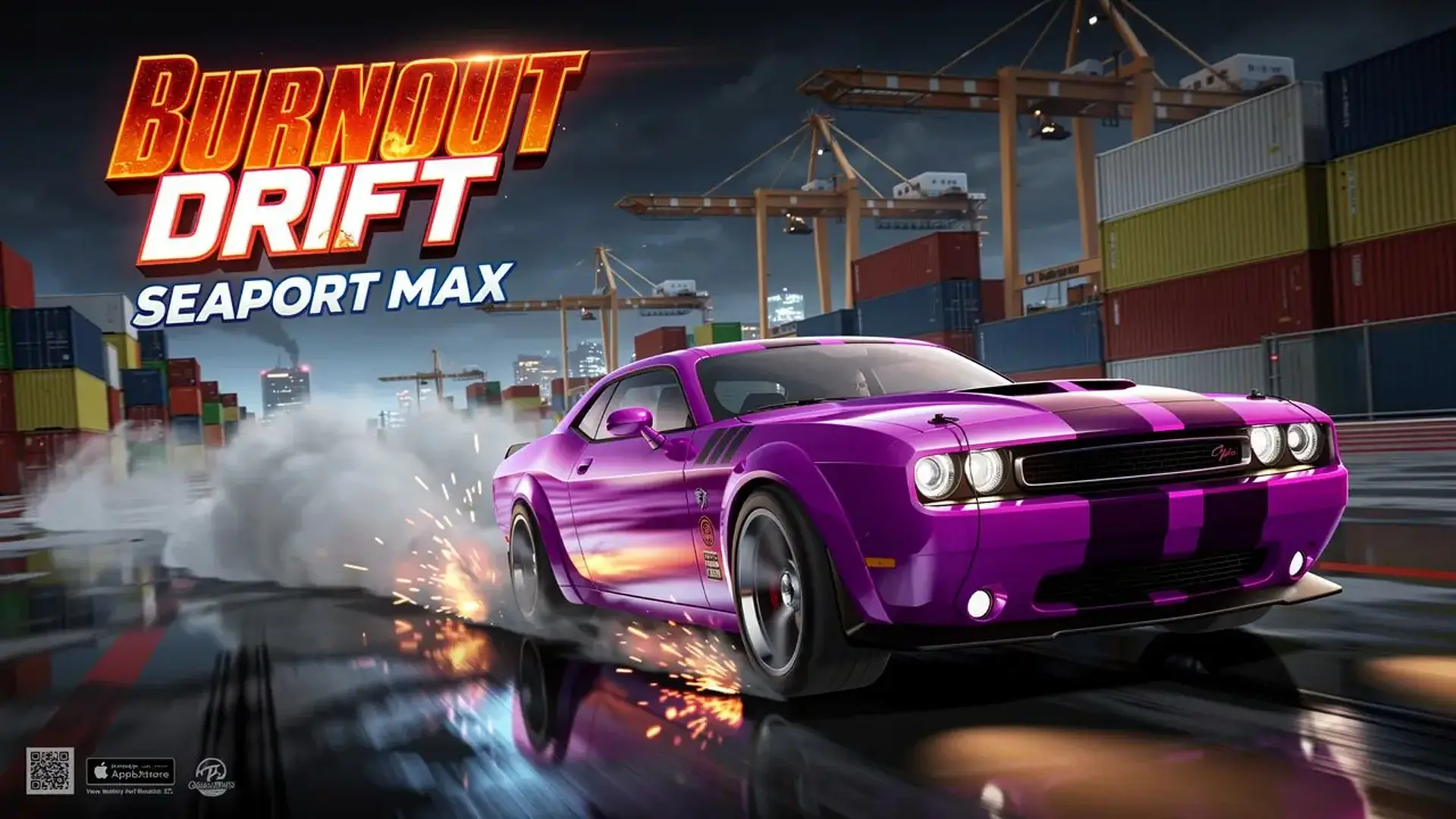 Burnout Drift: Seaport Max - 本格3Dドリフトシミュレーター：愛車を自由にチューニングして、広大な港湾ステージを華麗に滑り倒せ！ ゲーム