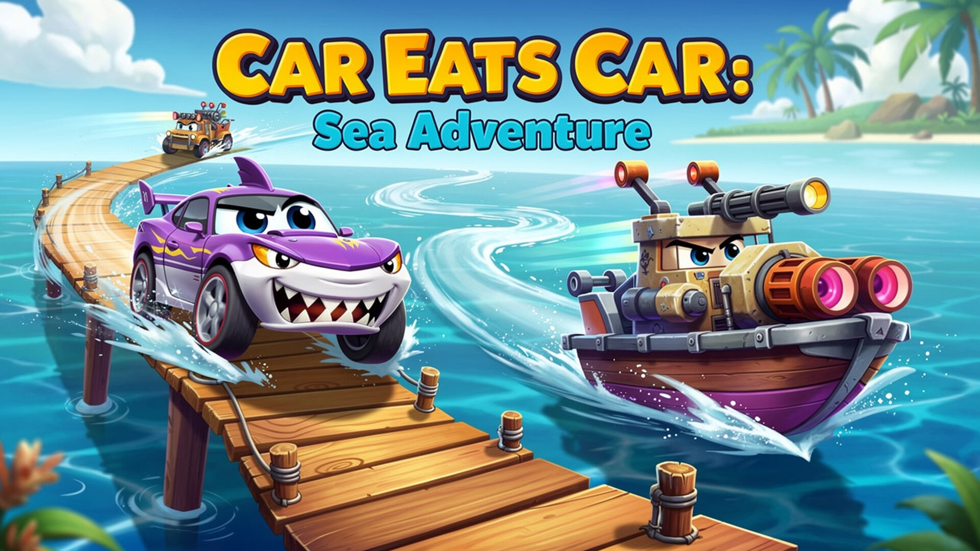 Car Eats Car: Sea Adventure - Carreras combate submarino juego