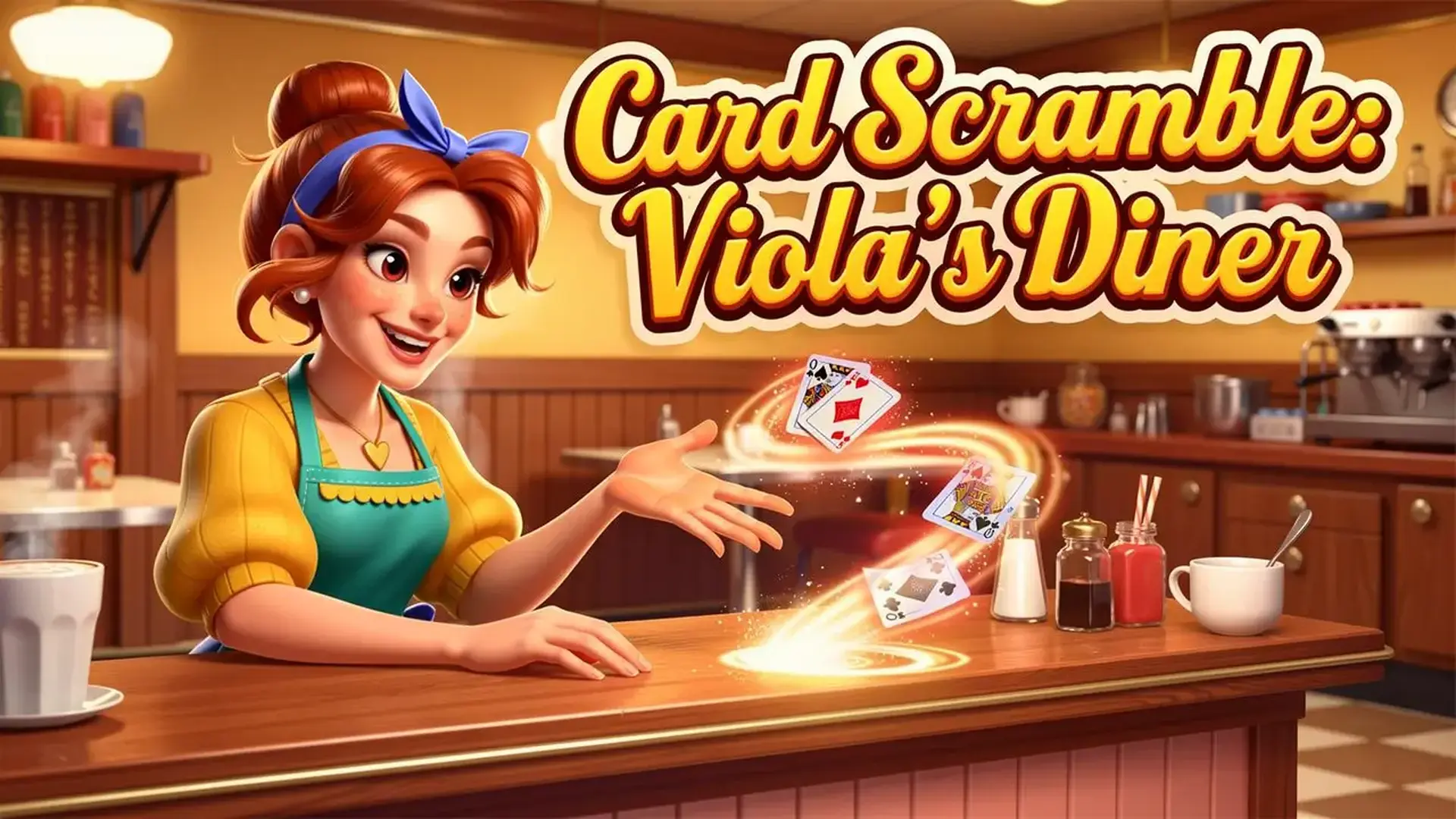 Card Scramble: Viola's Diner - Puzles Cartas y Estrategia juego