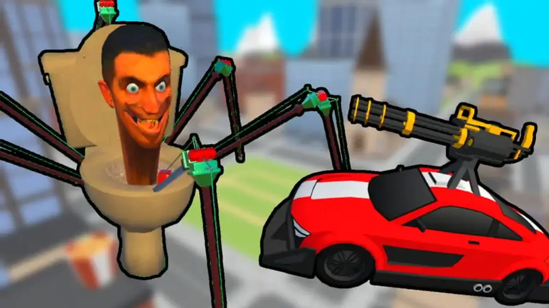 Cars vs Skibidi Toilet - Rasante Auto-Action Spiel