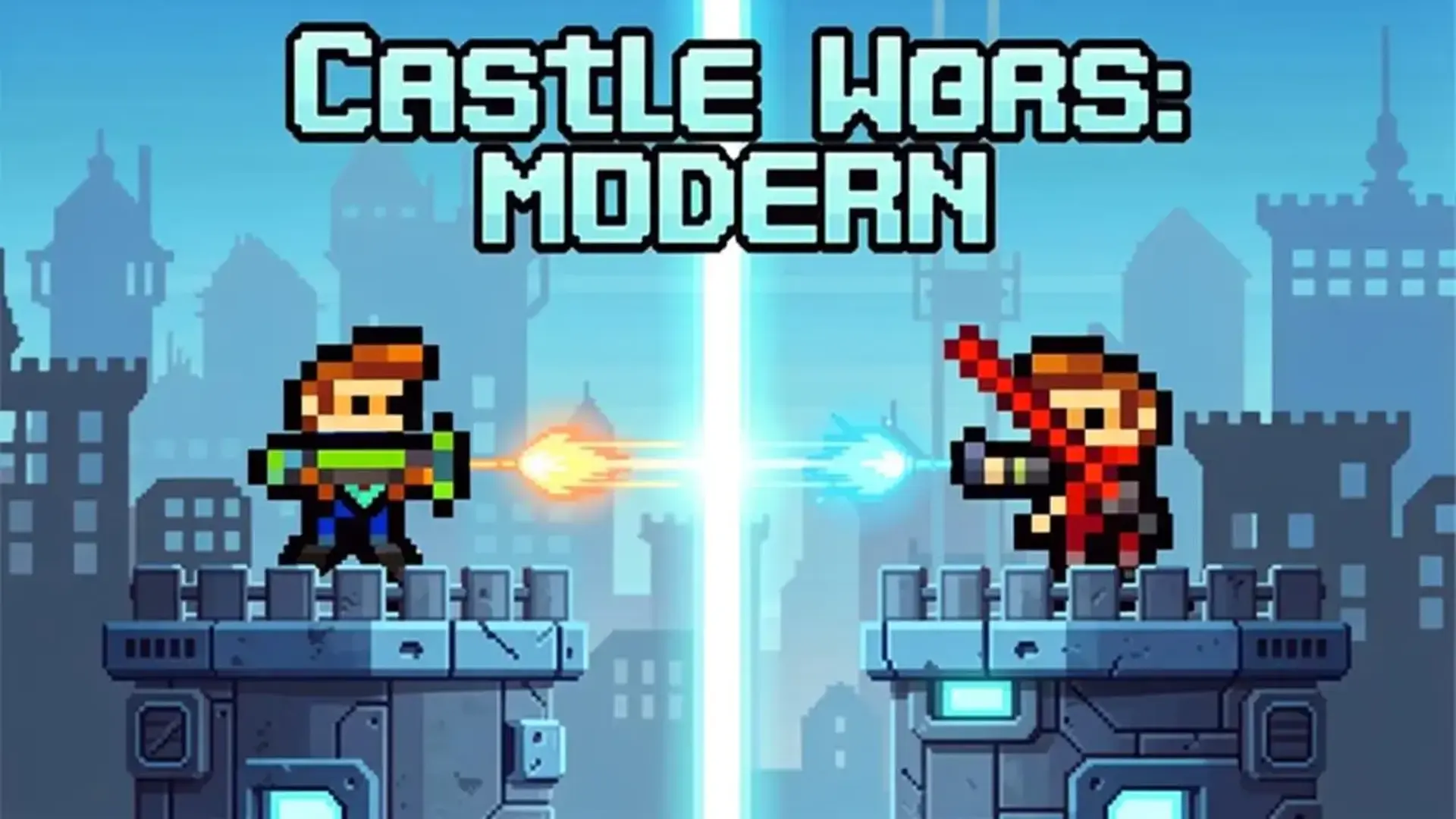 Castle Wars: Modern - 像素科幻策略对战：免费在线与好友联机，体验现代堡垒攻防的极致混乱！ 游戏