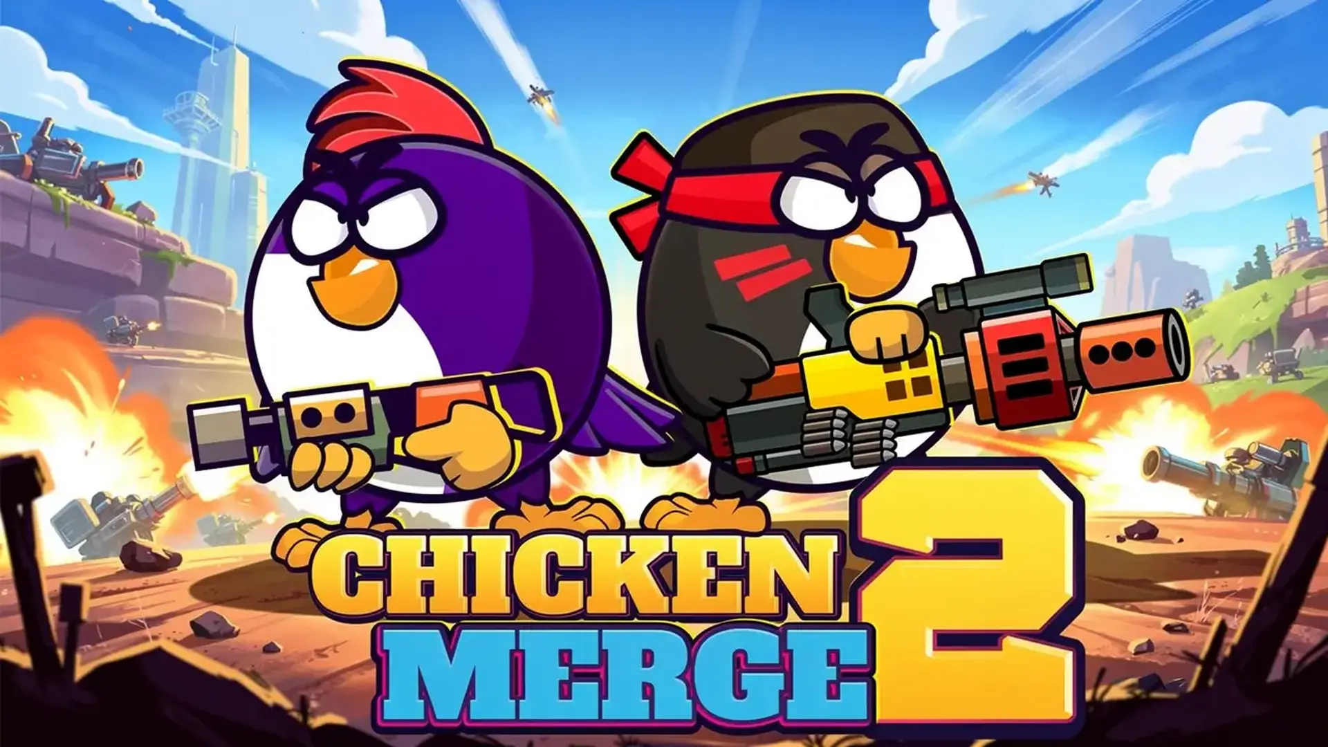 Chicken Merge 2 - لعبة دمج ودفاع عن البرج