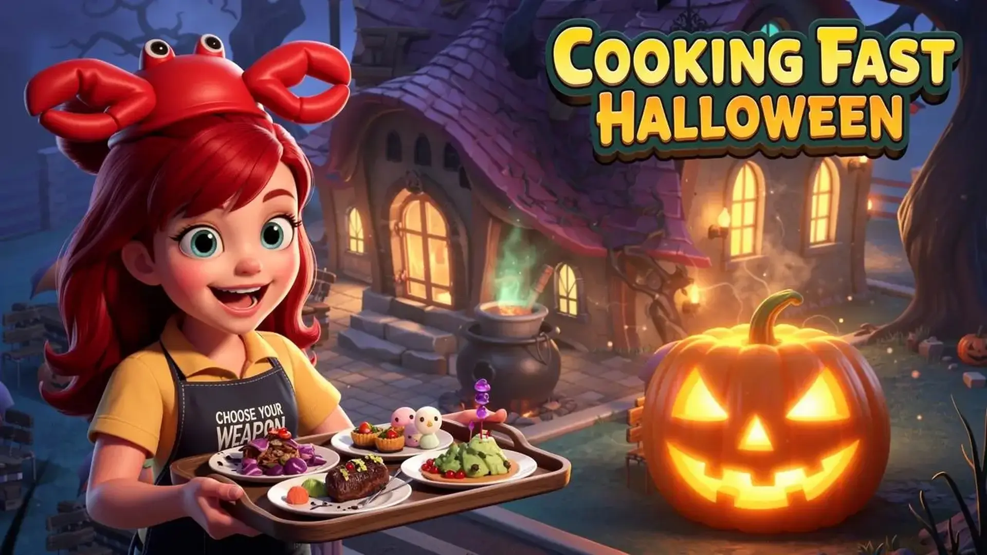 Cooking Fast Halloween - 万圣节主题极速烹饪模拟器：在恐怖餐厅挑战1600+疯狂关卡，磨练极限时间管理技巧。 游戏