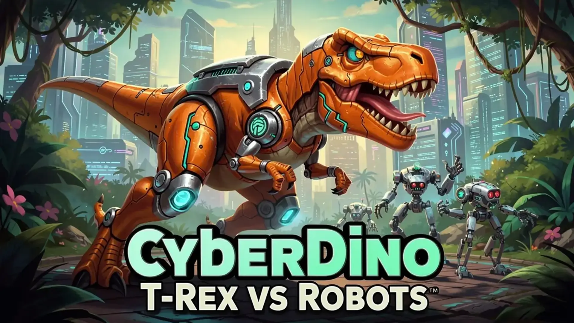 CyberDino: T-Rex vs Robots - Brawler futurista juego
