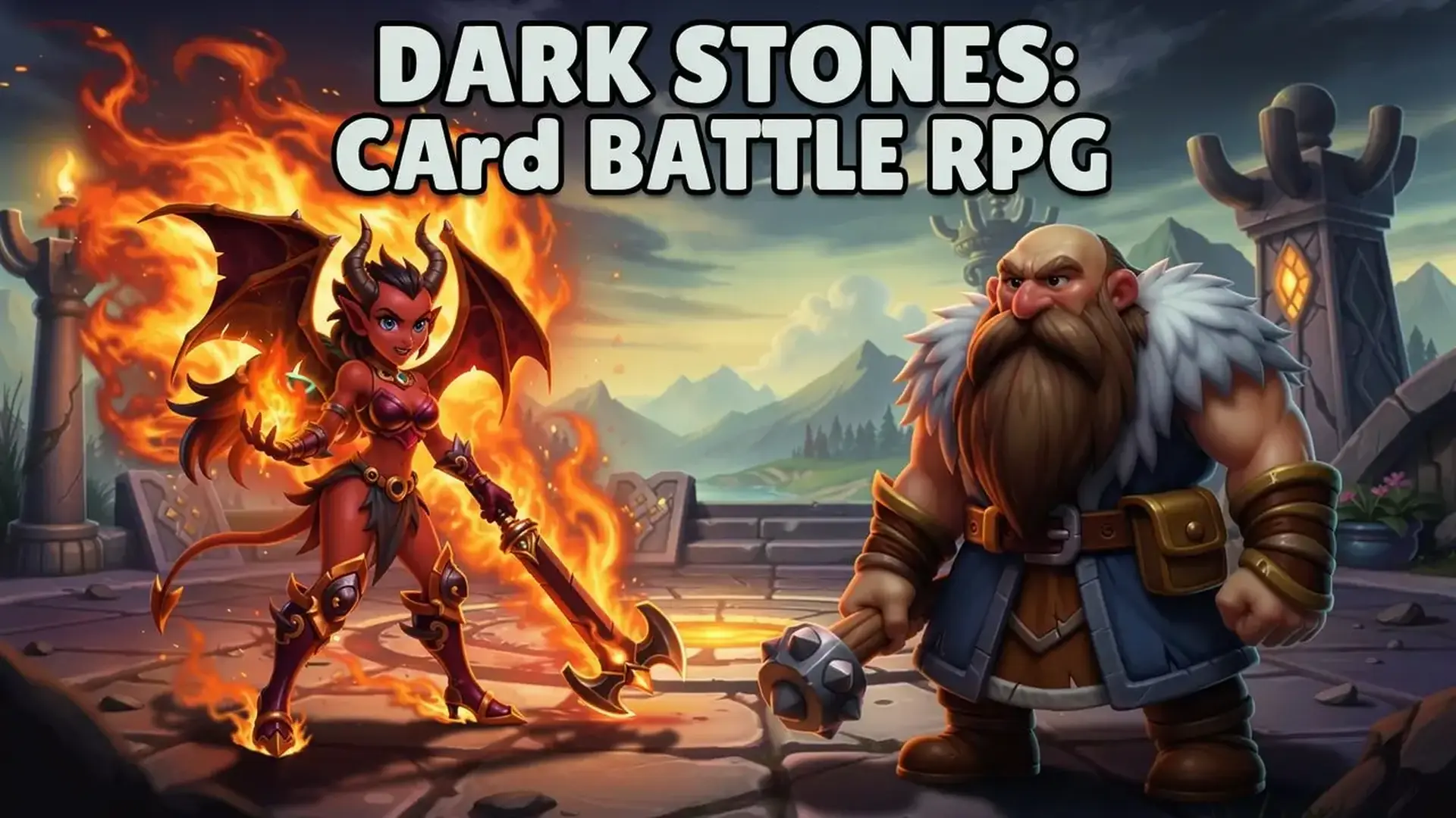 Dark Stones: Card Battle RPG - RPG Cartas Estratégico Domina juego