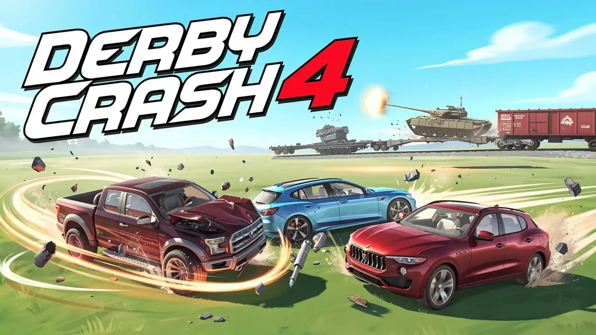 Derby Crash 4 - لعبة محاكاة تحطيم السيارات ثلاثية