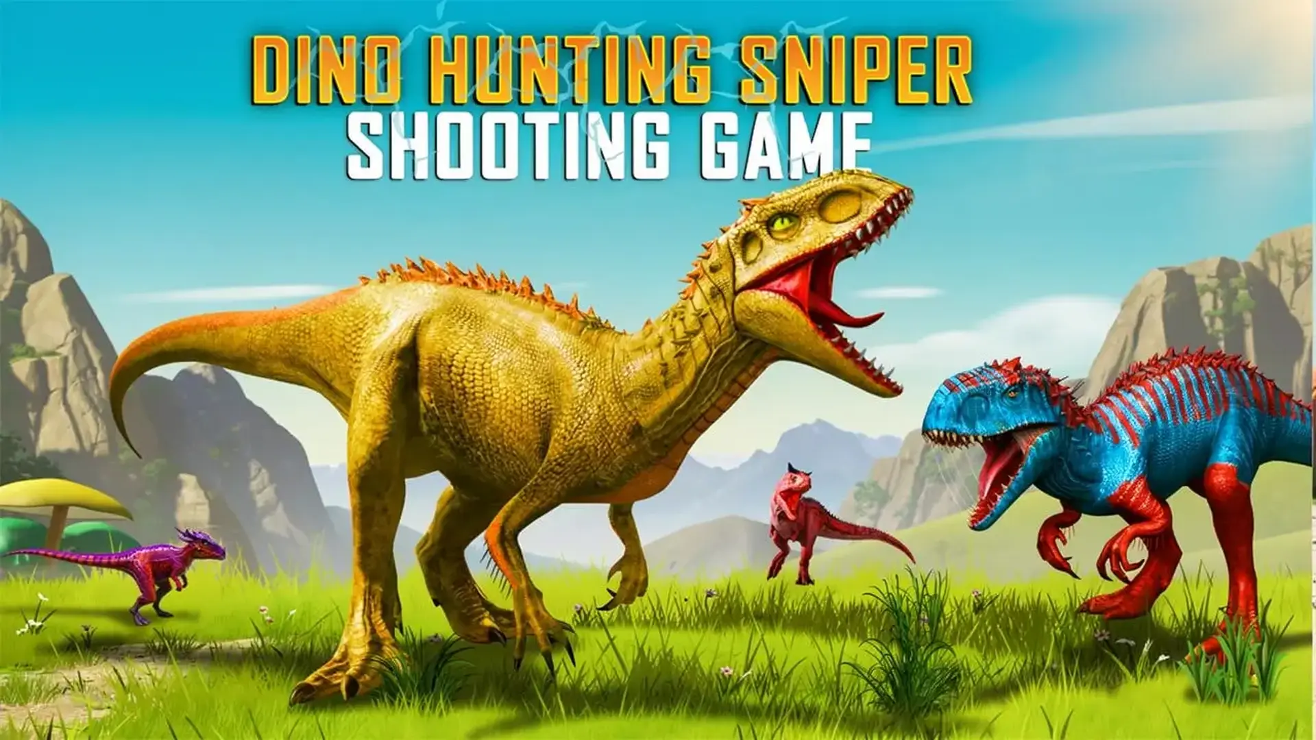 Dino Hunting Sniper Shooting Game - لعبة مغامرة قنص ديناصورات ملحمية
