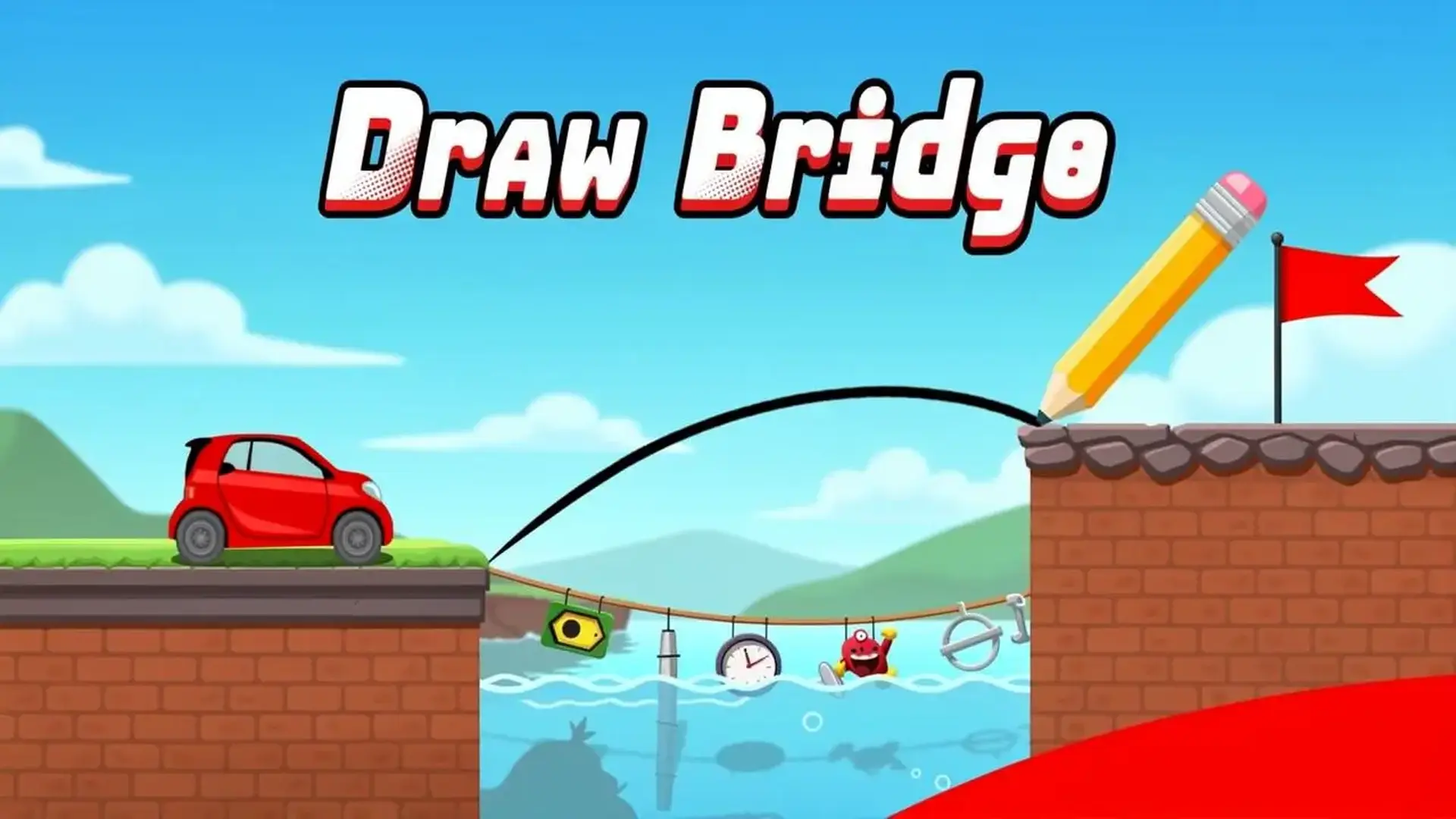 Draw Bridge - لعبة فيزياء مبتكرة صمم جسوراً