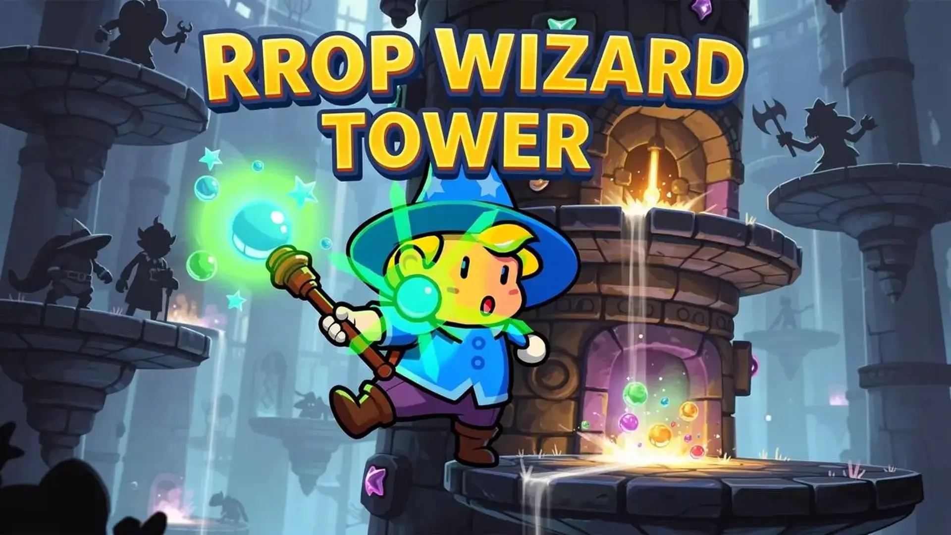 Drop Wizard Tower - Plataforma Arcade Pixel Art juego