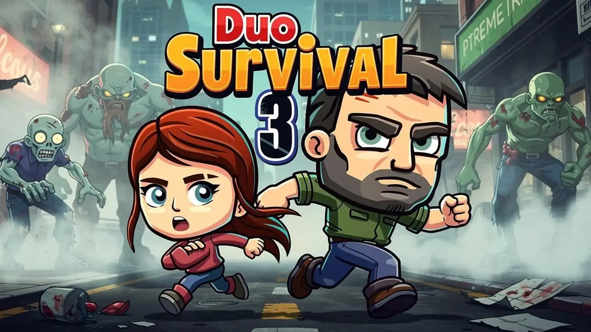 Duo Survival 3 - لعبة منصة ألغاز تعاونية