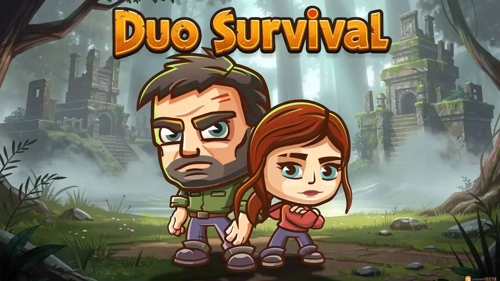 Duo Survival - لعبة منصة ألغاز تعاونية