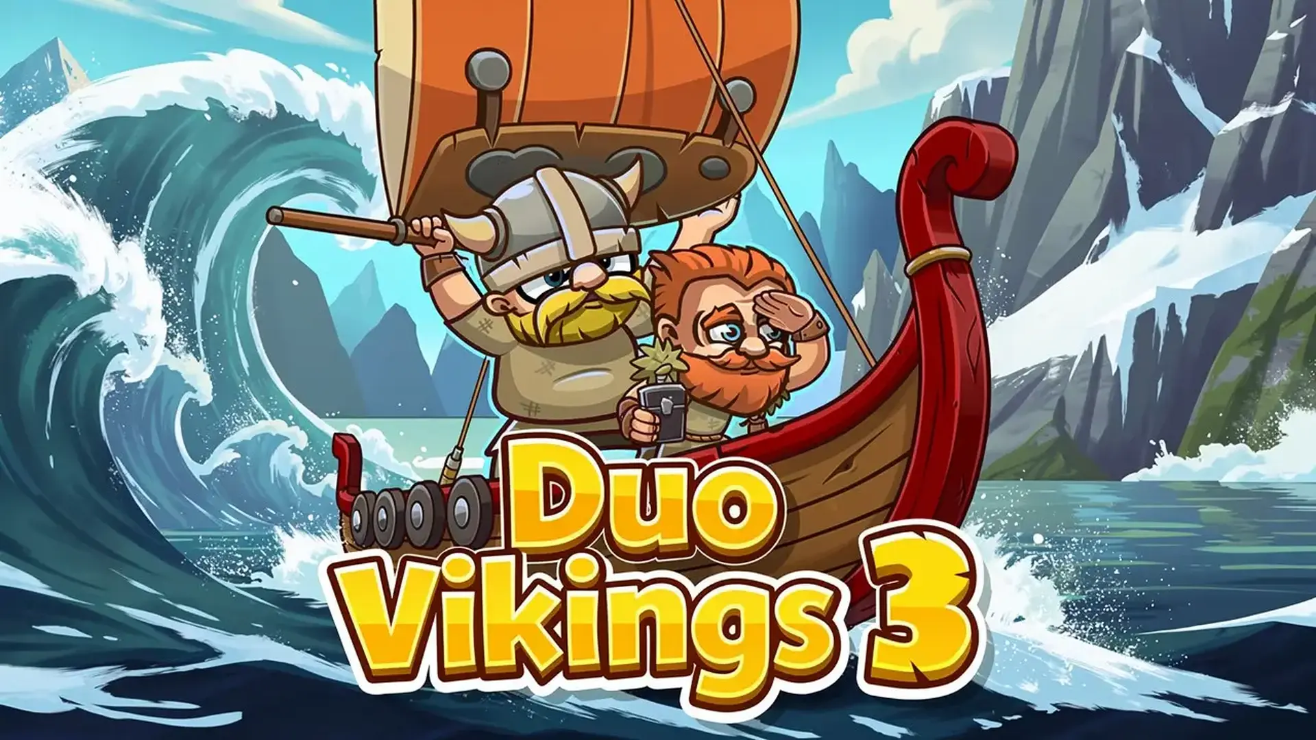 Duo Vikings 3 - 经典双人合作平台解谜游戏：运用盾牌滑行与团队默契，挑战极致烧脑的逻辑关卡！ 游戏