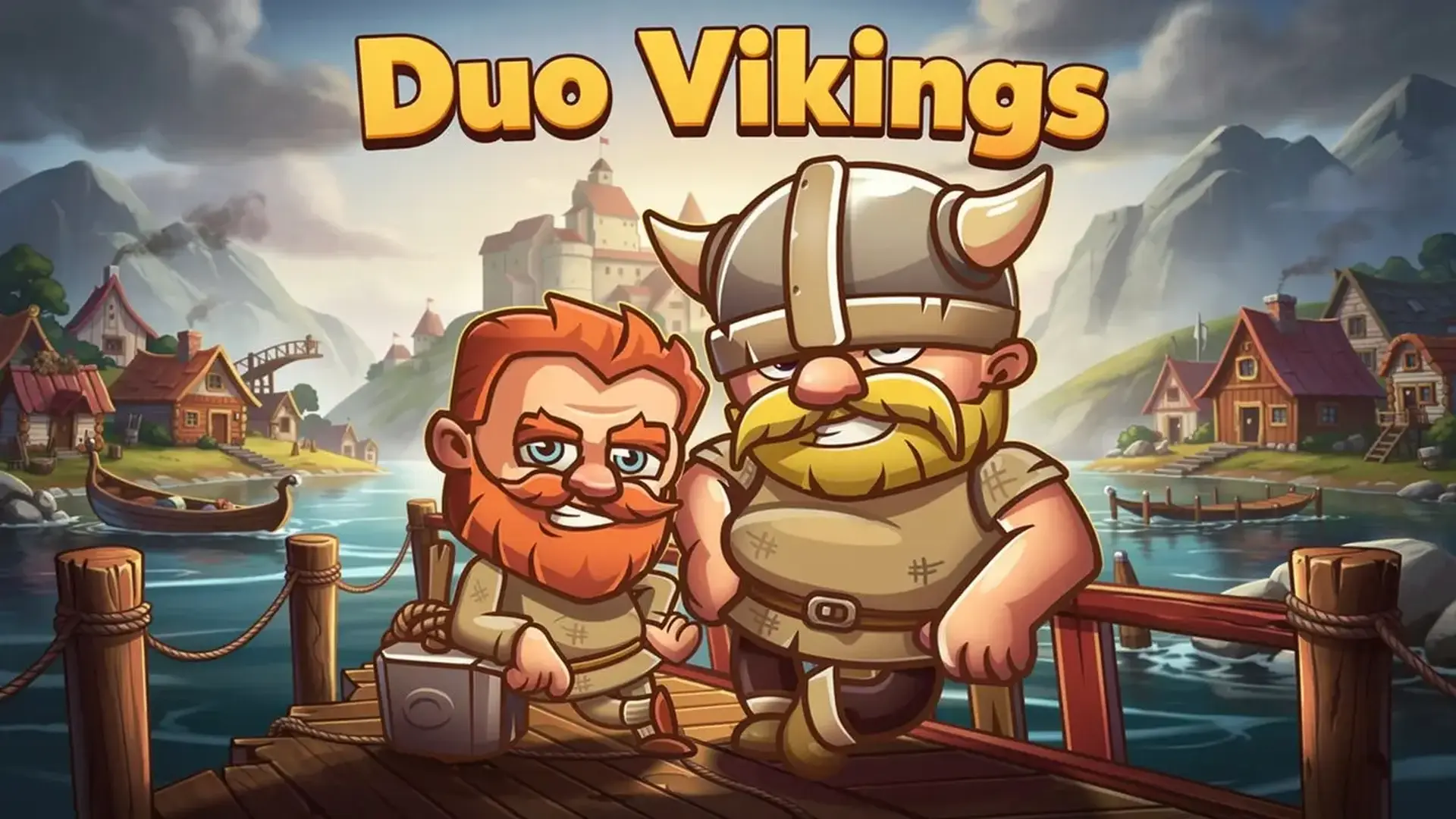 Duo Vikings - 经典双人合作解谜平台游戏：操控维京兄弟施展独特神技，默契配合挑战海量烧脑关卡，无需下载即刻开战。 游戏