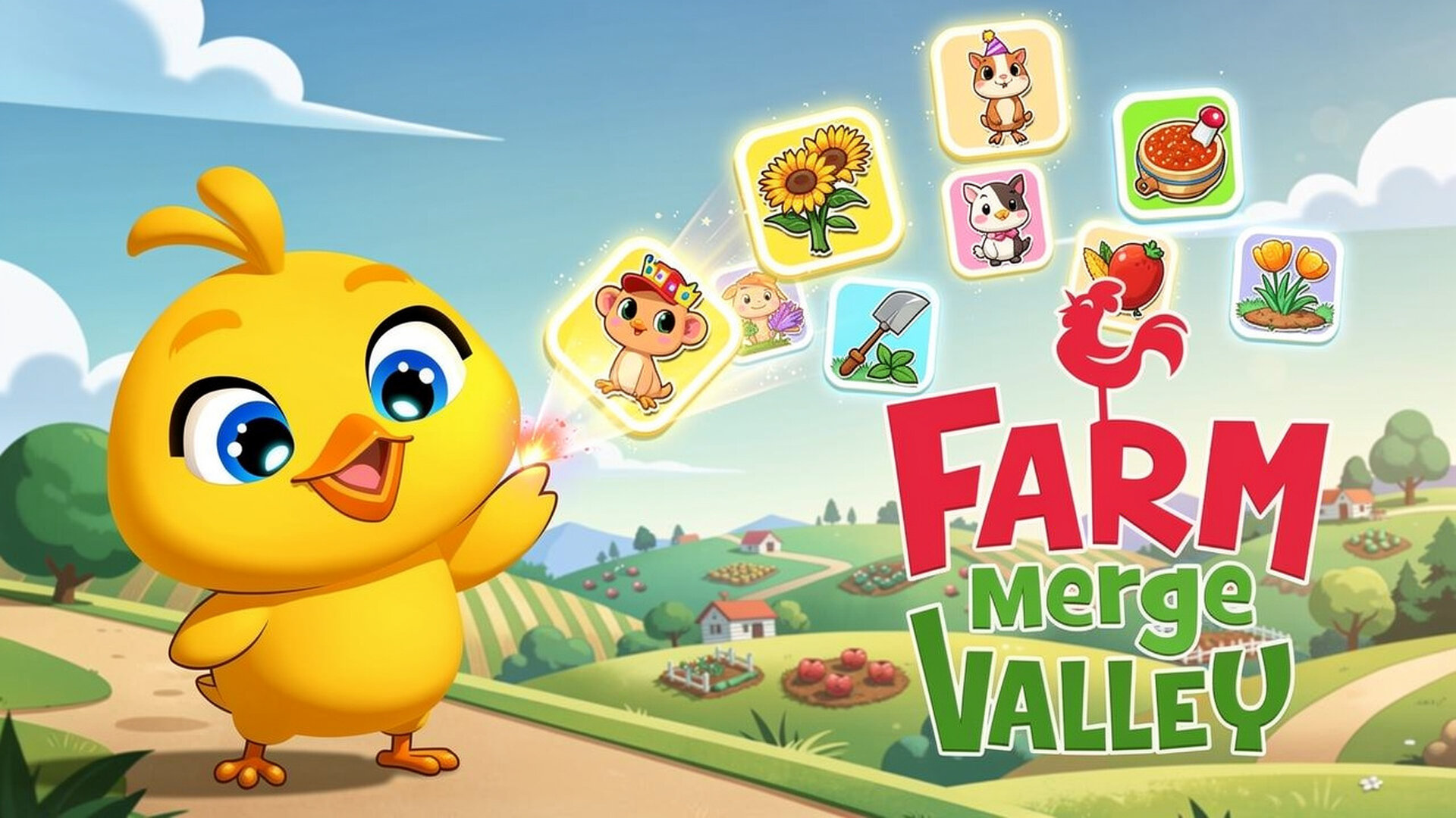 Farm Merge Valley - Simulador granja y fusión juego