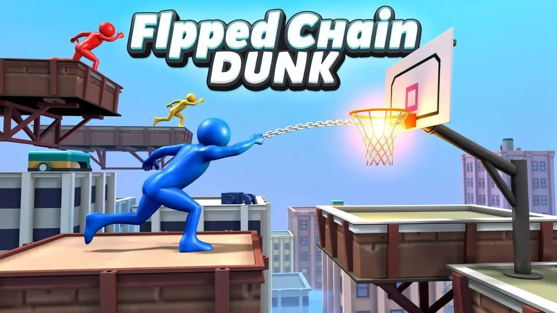 Flipped Chain Dunk - لعبة كرة سلة فيزيائية