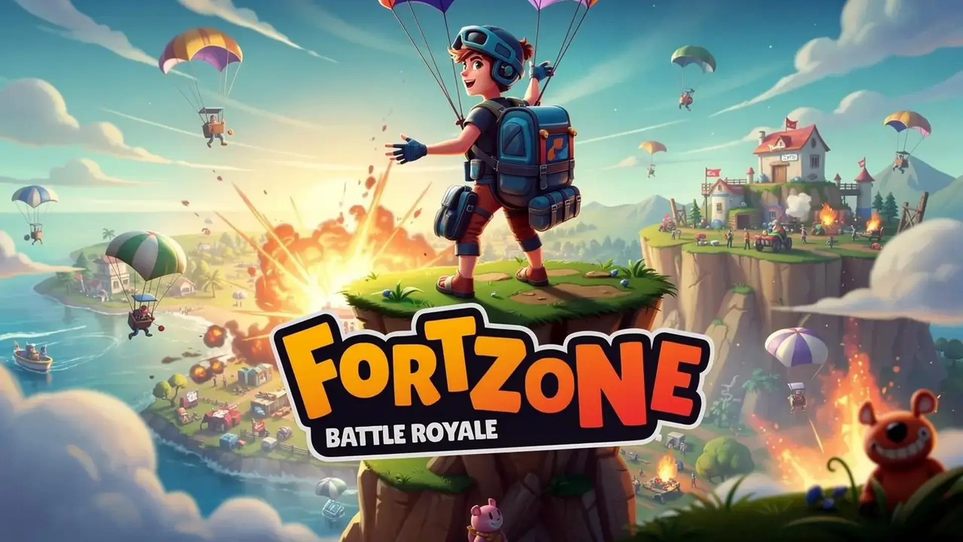 Fortzone Battle Royale - 竞技生存射击大作：磨炼1v1建造技巧，在浏览器中直接体验极致吃鸡快感！ 游戏
