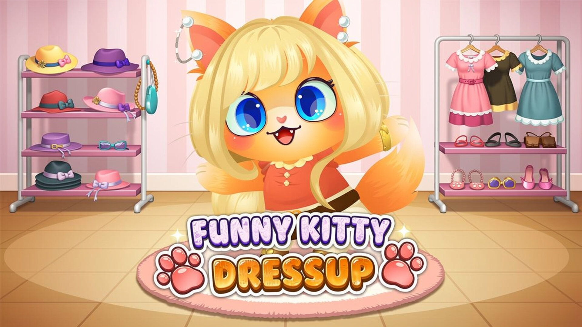Funny Kitty Dressup - Simulación Mascotas juego