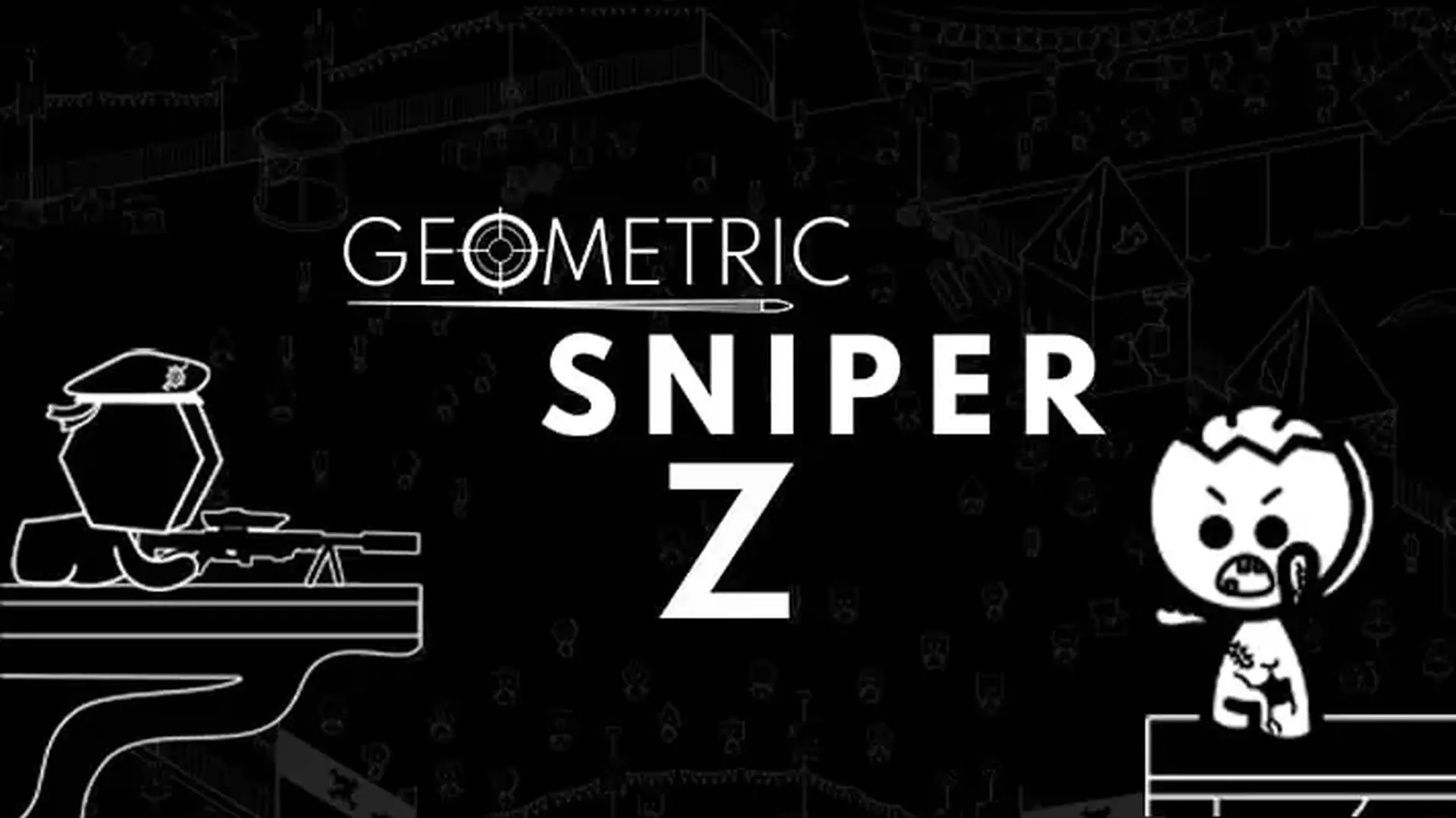 Geometric Sniper: Z - لعبة قنص الزومبي ثنائي الأبعاد