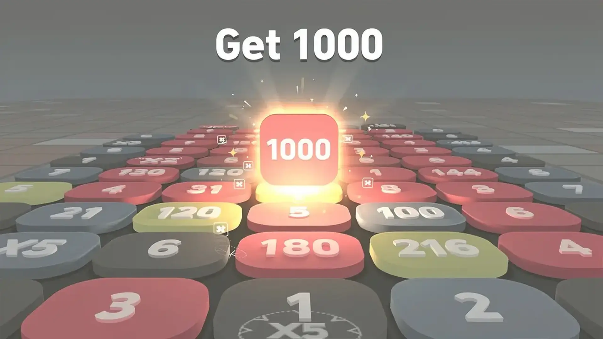 Get 1000 - 烧脑合并益智，颠覆传统数字游戏！制定完美策略，解锁隐藏玩法，成为合并大师！ 游戏