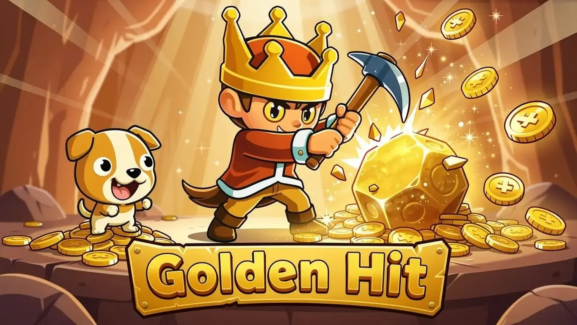 Golden Hit - Simulador minería idle juego