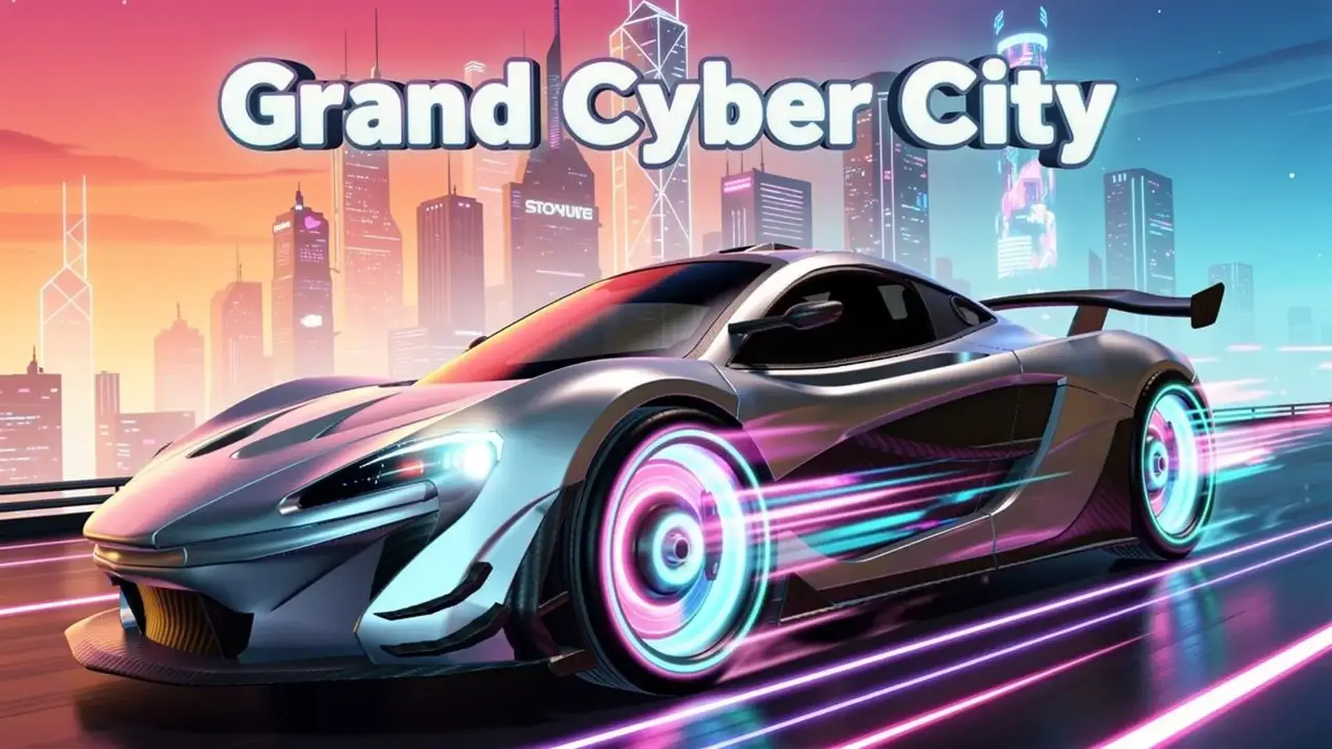 Grand Cyber City - Carreras en neón y juego