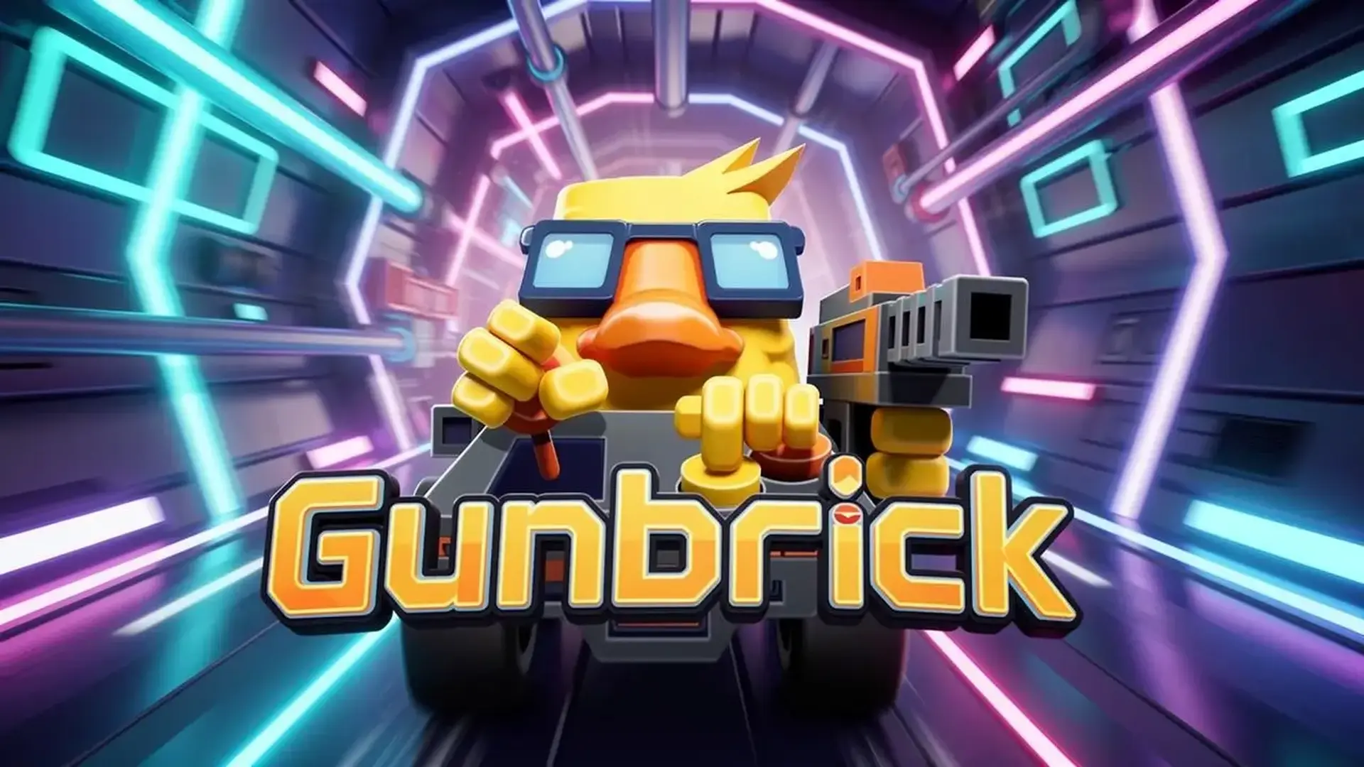Gunbrick - 经典复古动作解谜平台游戏：巧妙旋转方块，利用火箭跳跃征服高难度关卡。 游戏