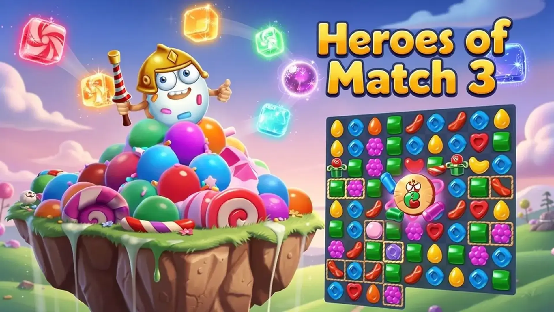 Heroes of Match 3 - Aventura Match 3 Dulce juego