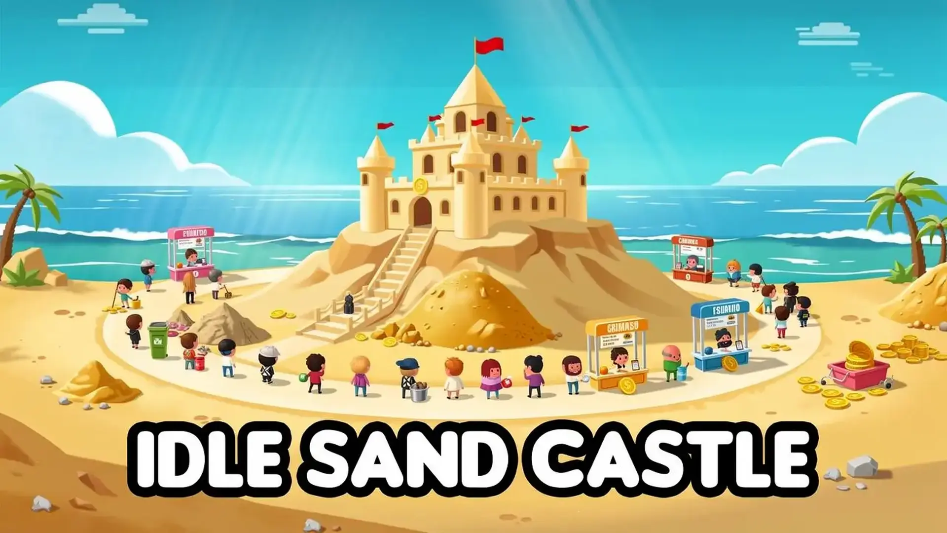 Idle Sand Castle - idle merging game