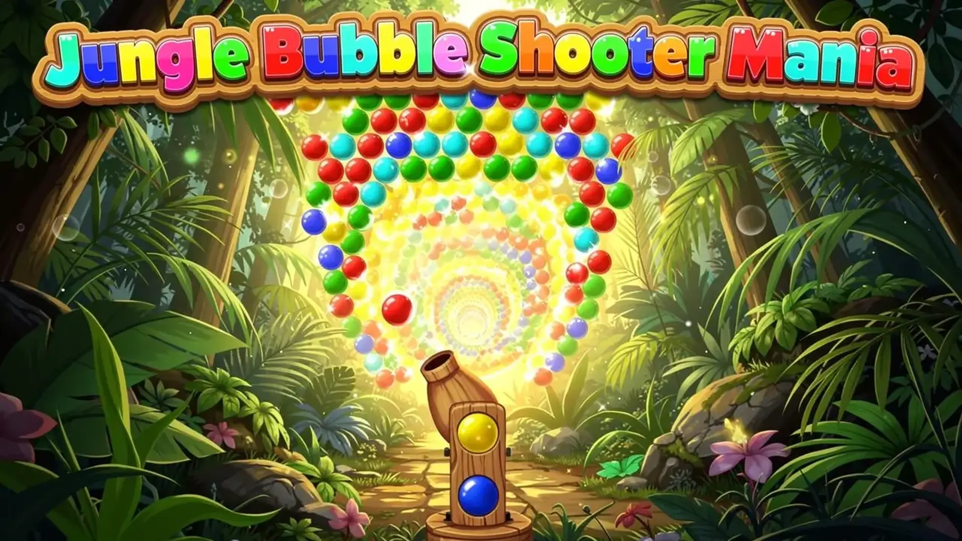 Jungle Bubble Shooter Mania - 丛林主题物理泡泡龙：挑战 40+ 策略关卡，运用强力道具横扫全屏！ 游戏