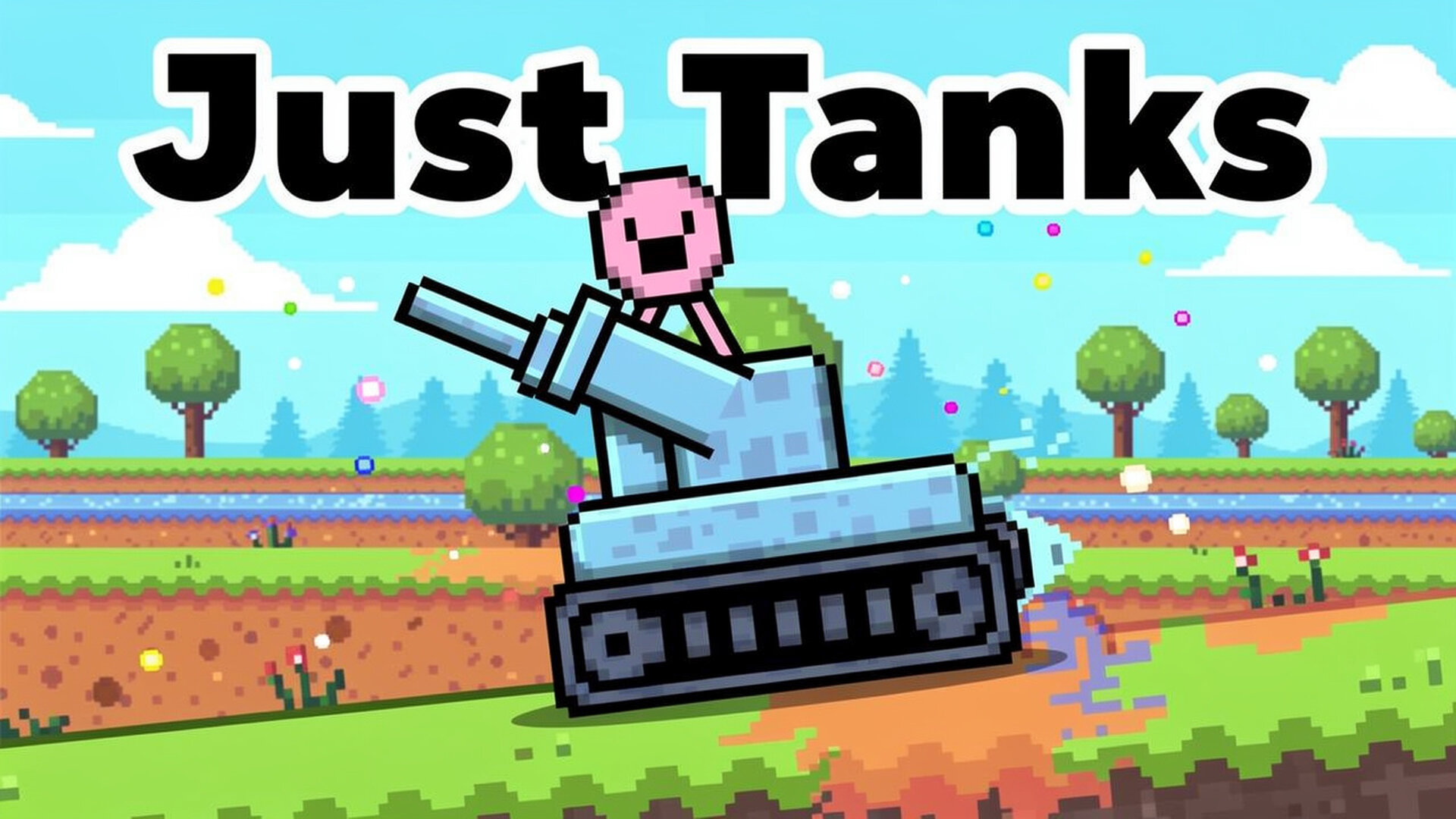 Just Tanks - 坦克物理平台动作解谜：巧妙利用强力后坐力弹射起飞，在烧脑关卡中智取胜利。 游戏