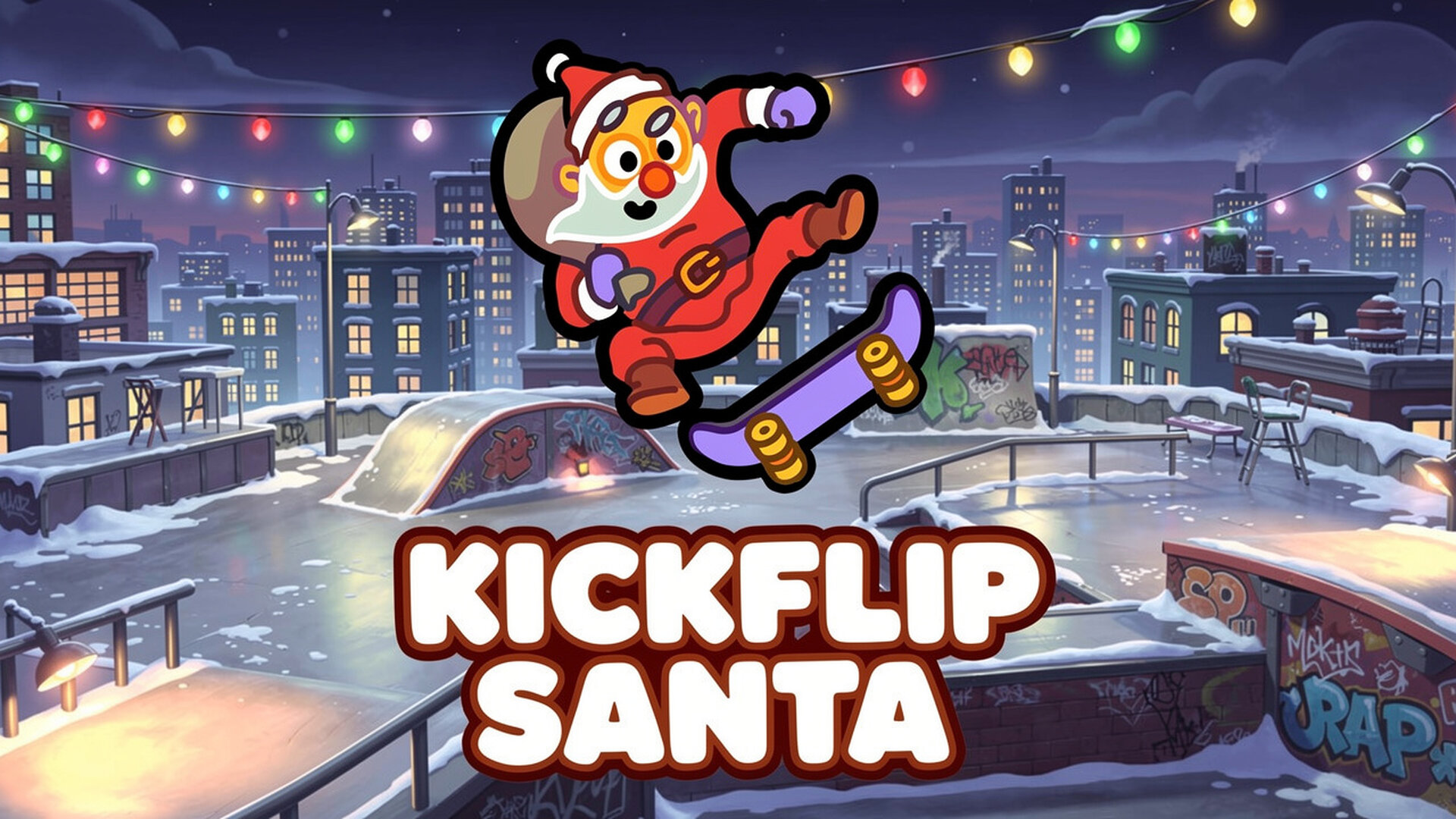 Kickflip Santa - Plataforma Skate jogo