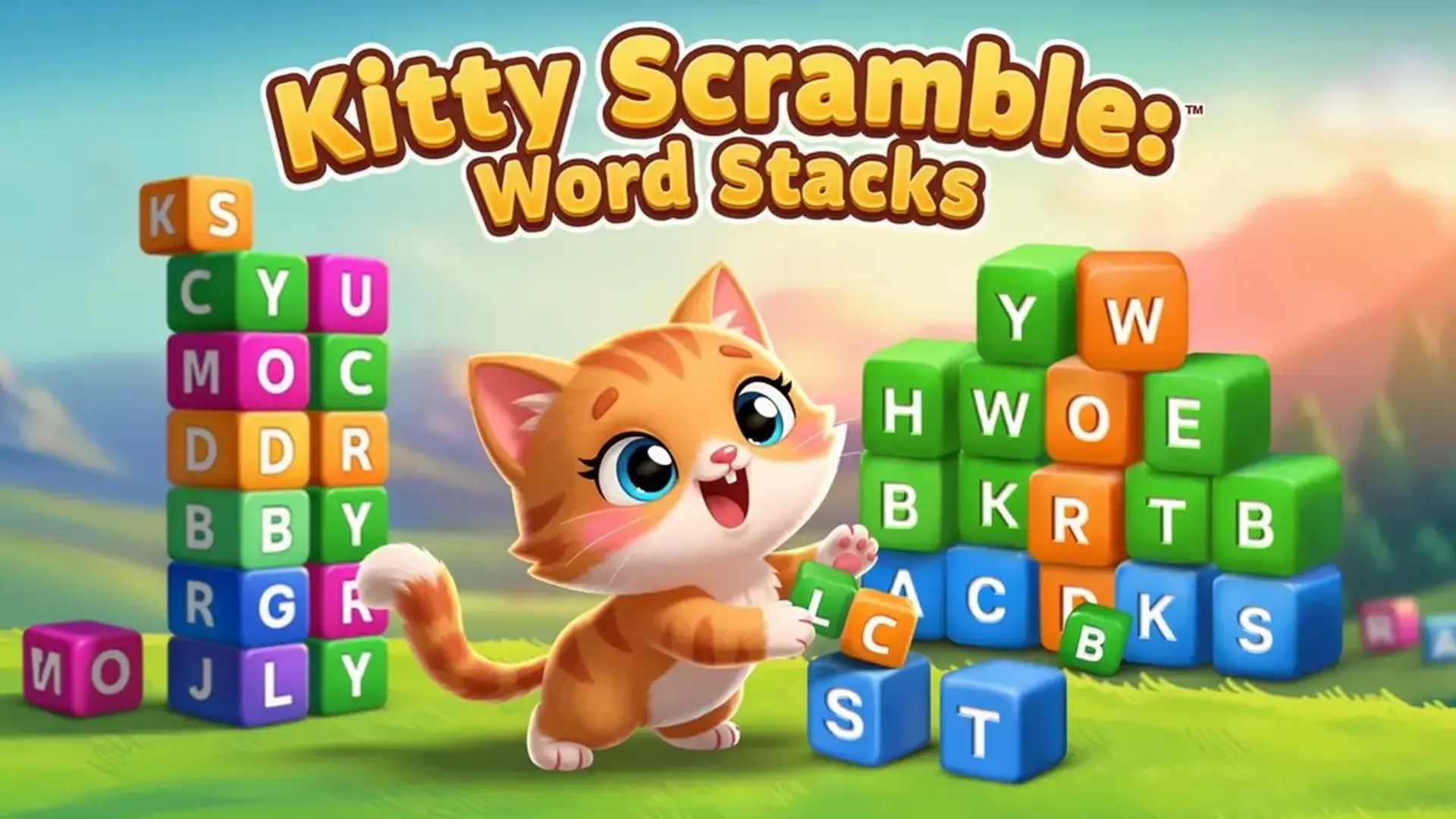 Kitty Scramble: Word Stacks - Puzzle palabras felino y juego