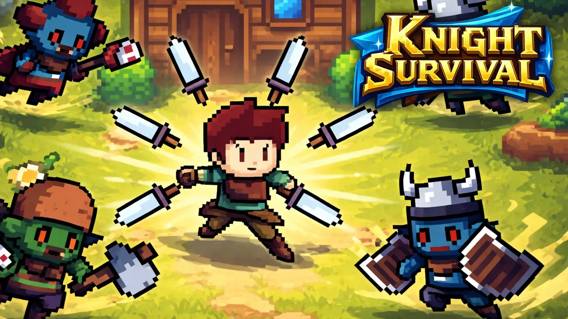 Knight Survival - لعبة بقاء بكسل أكشن قاتل