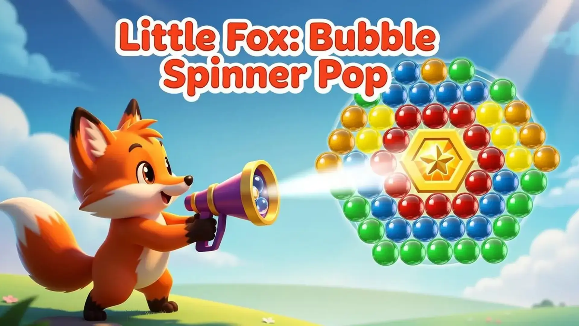 Little Fox: Bubble Spinner Pop - 泡泡益智消除 旋转方块新玩法，训练大脑，享受指尖策略乐趣！ 游戏