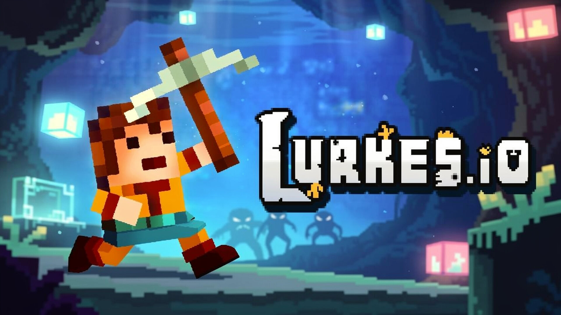 Lurkers.io - 像素风格沙盒动作游戏：在危机四伏的僵尸世界中收集资源、制造武器并主宰起床战争赛场。 游戏