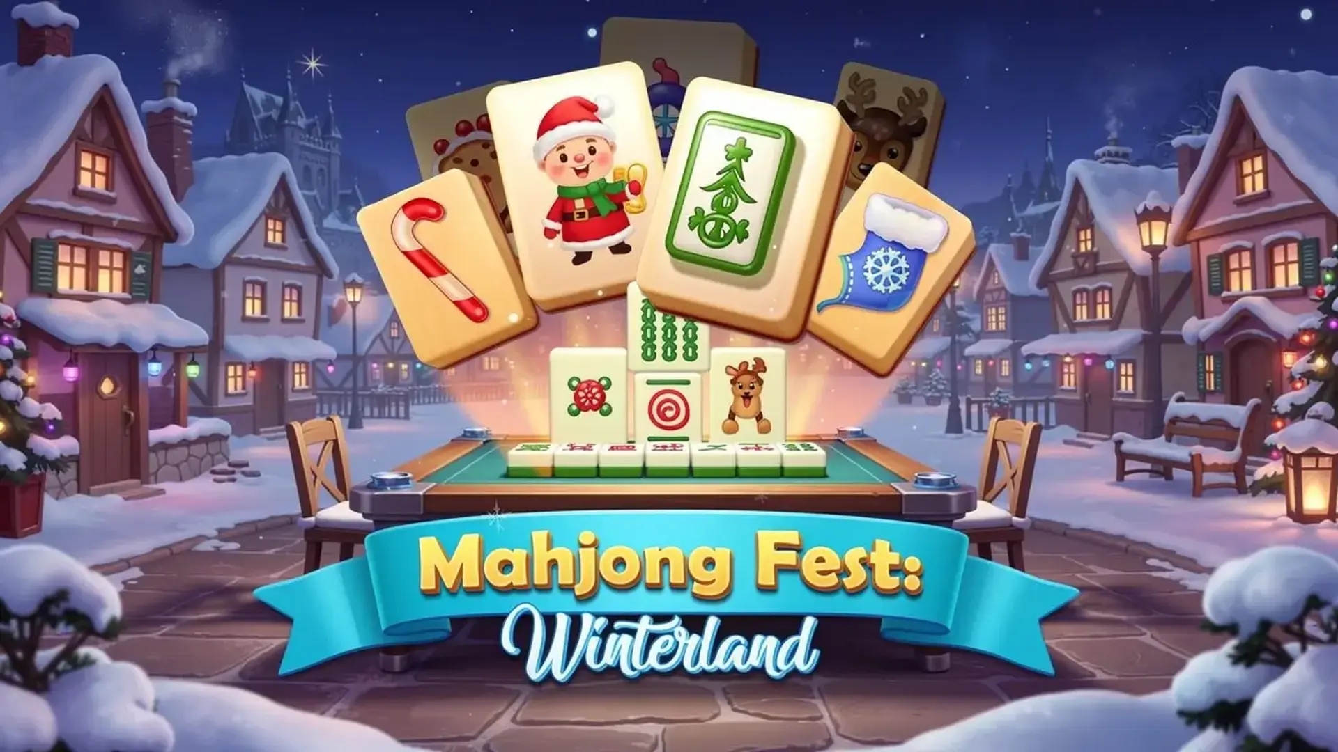 Mahjong Fest: Winterland - Relajante Mahjong Navidad juego